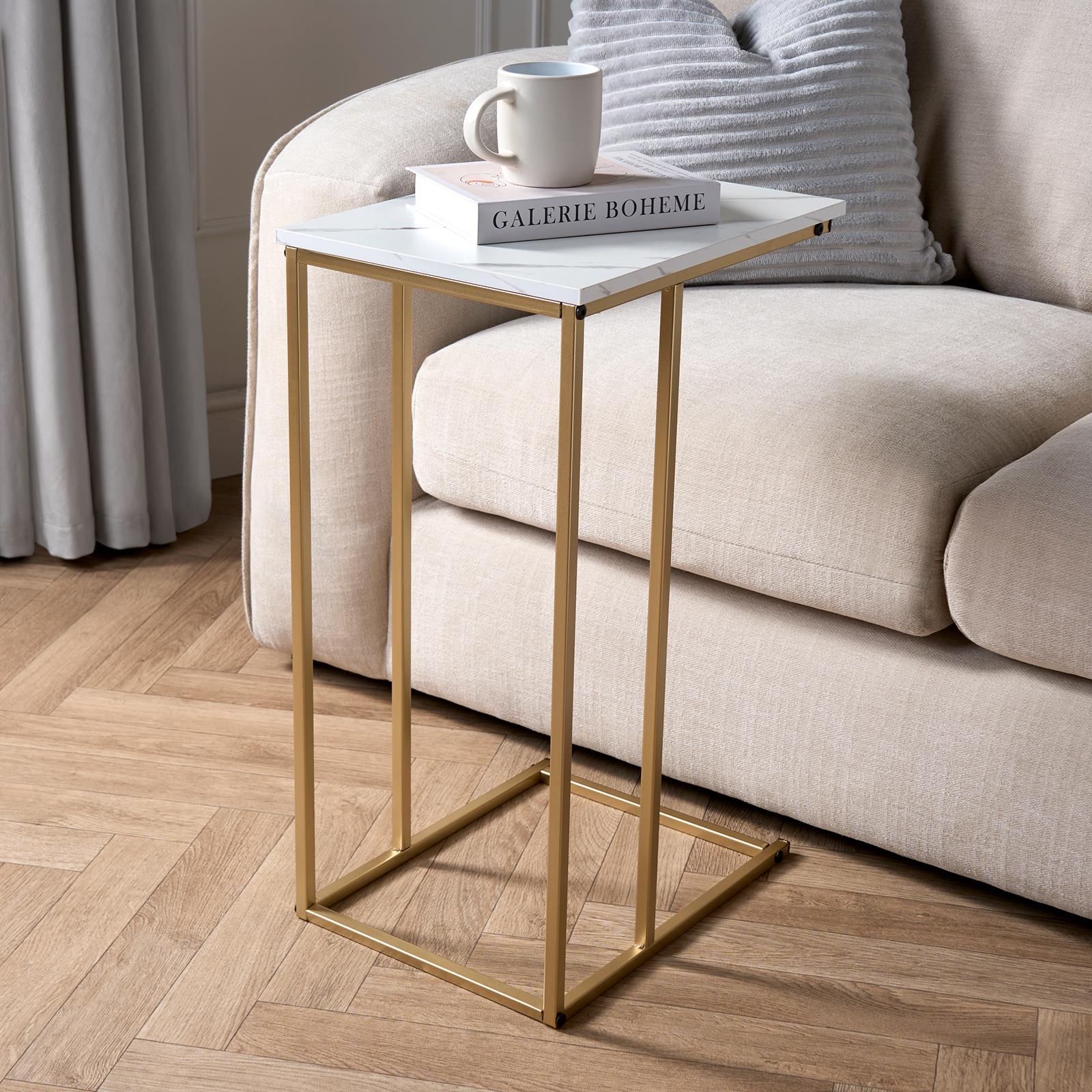 C Shape Table Coffee Laptop Side End Living Room Furniture Bedside Nightstand