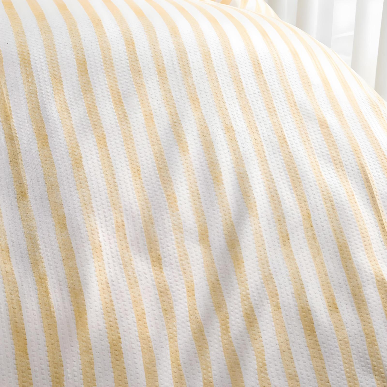 OHS Watercolour Embossed Bedding Set Stripe Duvet Cover with Pillowcase