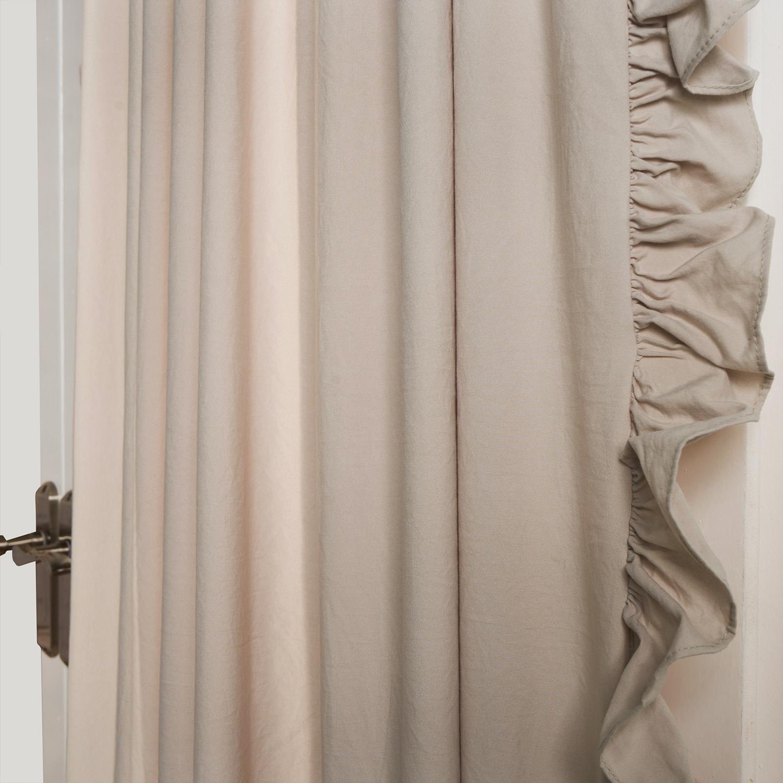Frill Voile Net Curtains 2 Window Panels Sheer Rod Slot Top Textured Pair Set