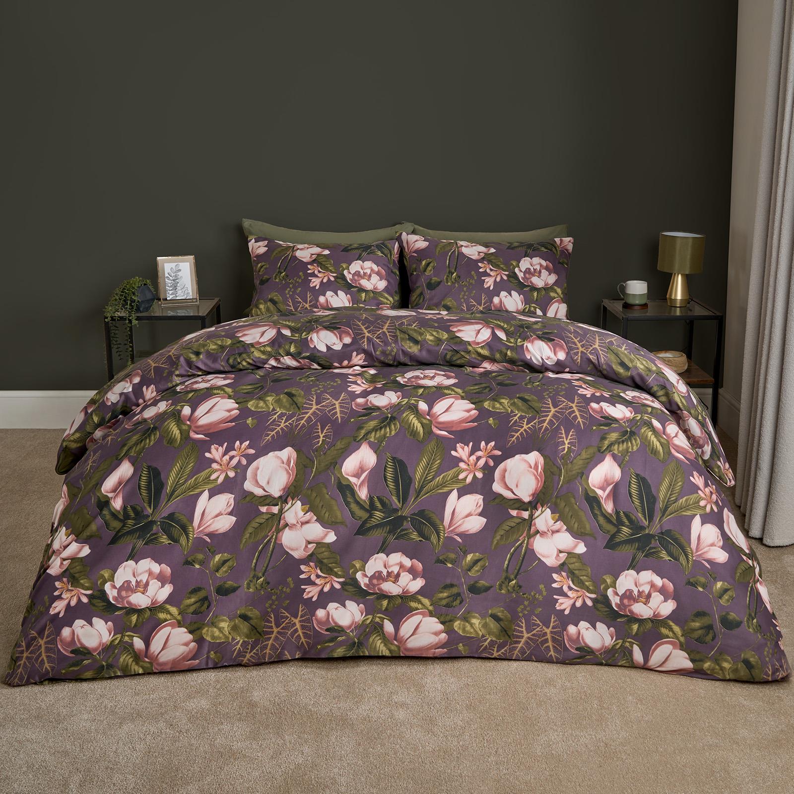 Floral Duvet Cover Quilt Bedding Set Reversible with Pillowcase Double King Size