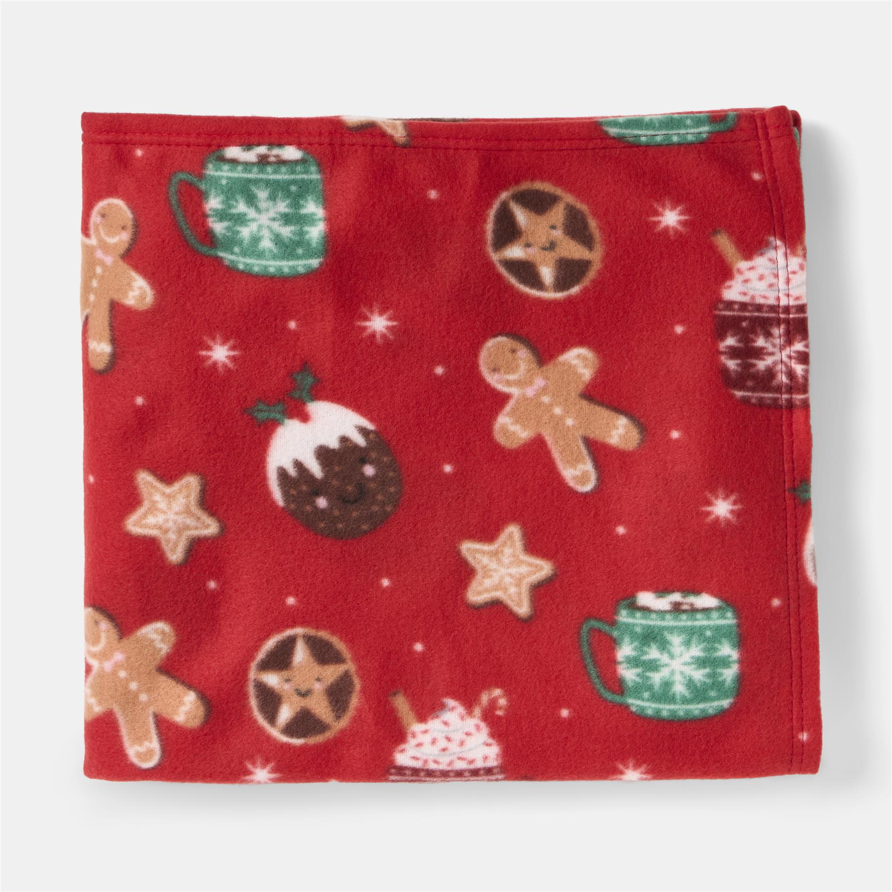 OHS Christmas Throw Soft Polar Fleece Novelty Xmas Blanket Thermal Bedspread