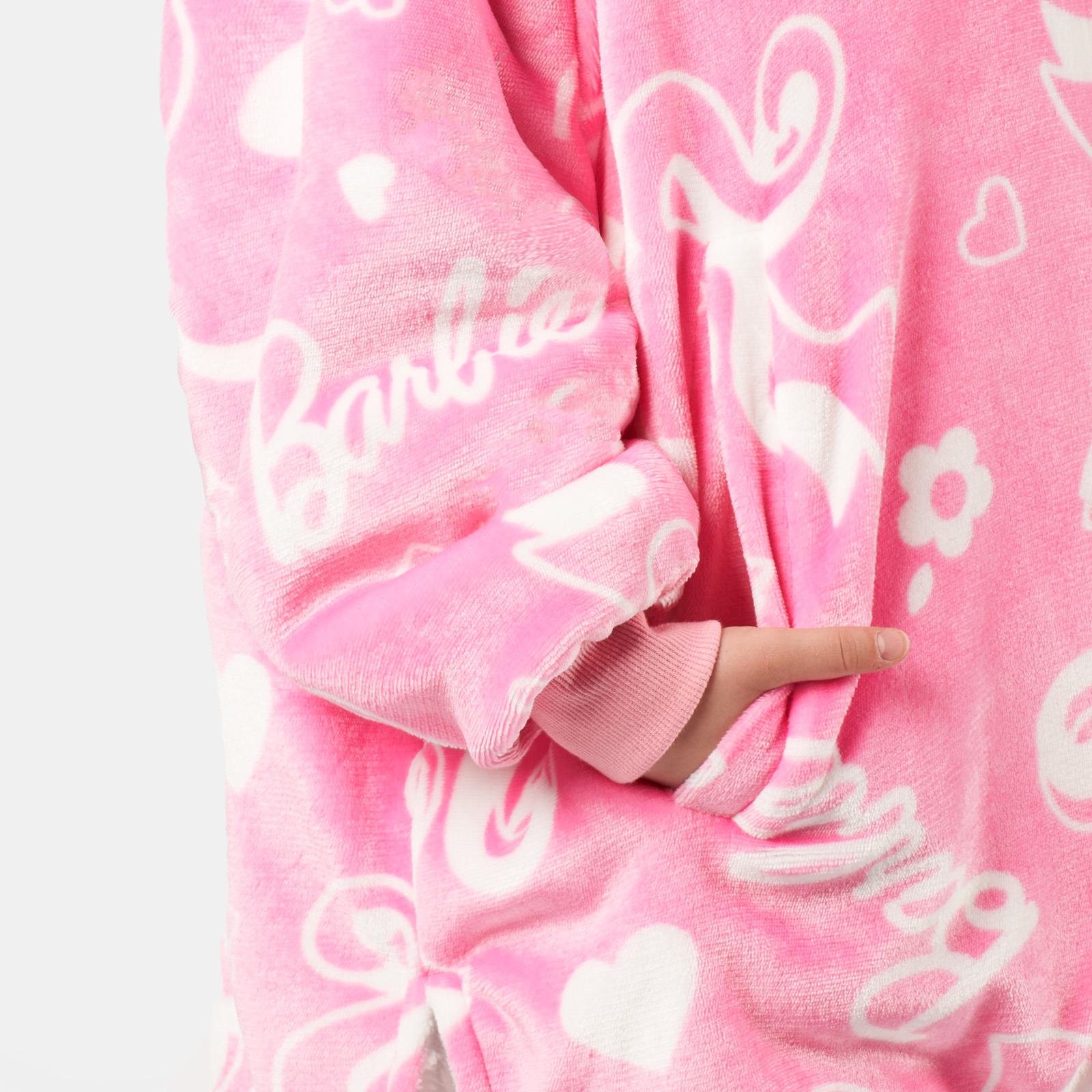 Barbie Hoodie Blanket Oversized Fleece Warm Wearable Throw Jumper Sweatshirt