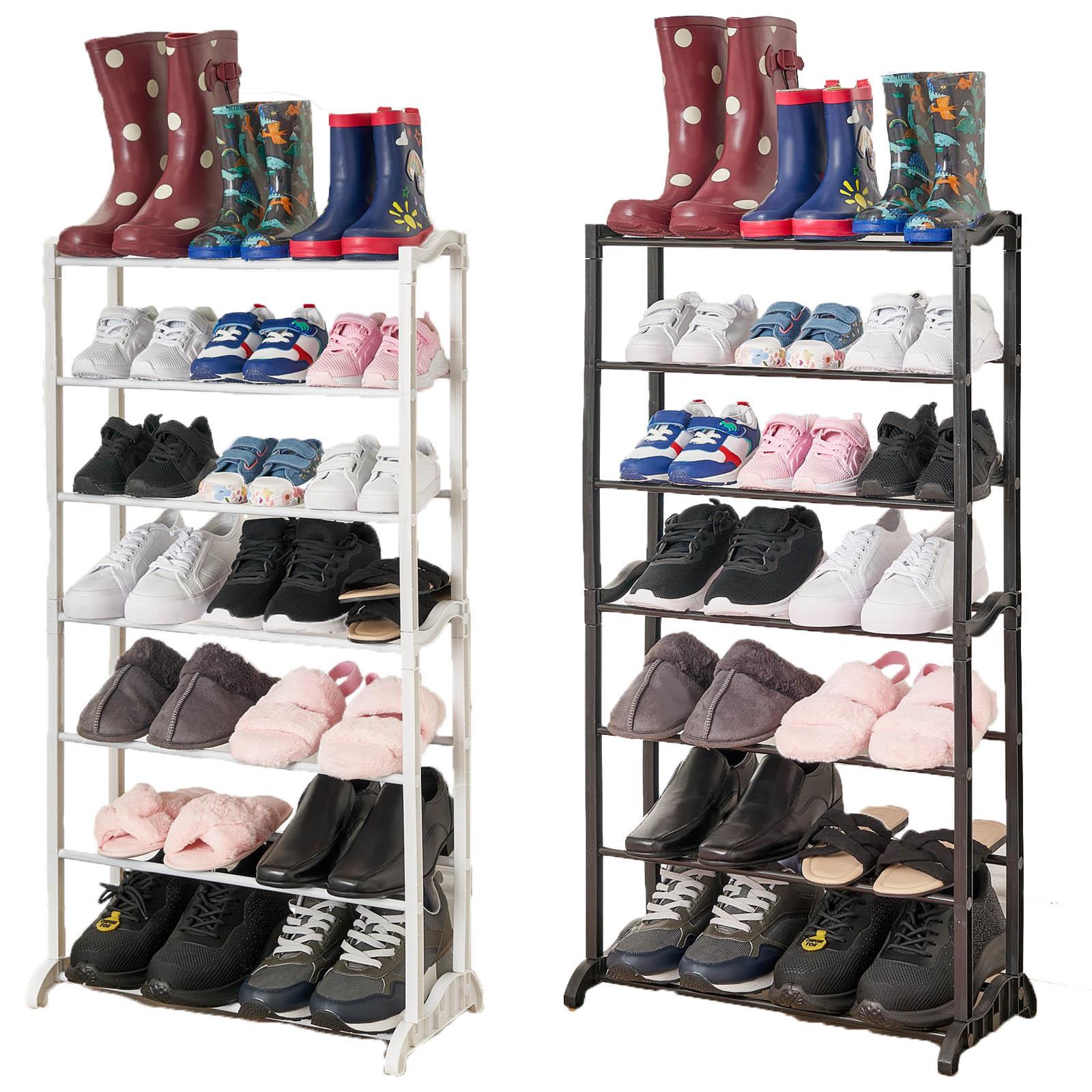 OHS 7 Tier Shoe Rack Stand Storage Compact Space Organiser Shelf Metal 21 Pairs