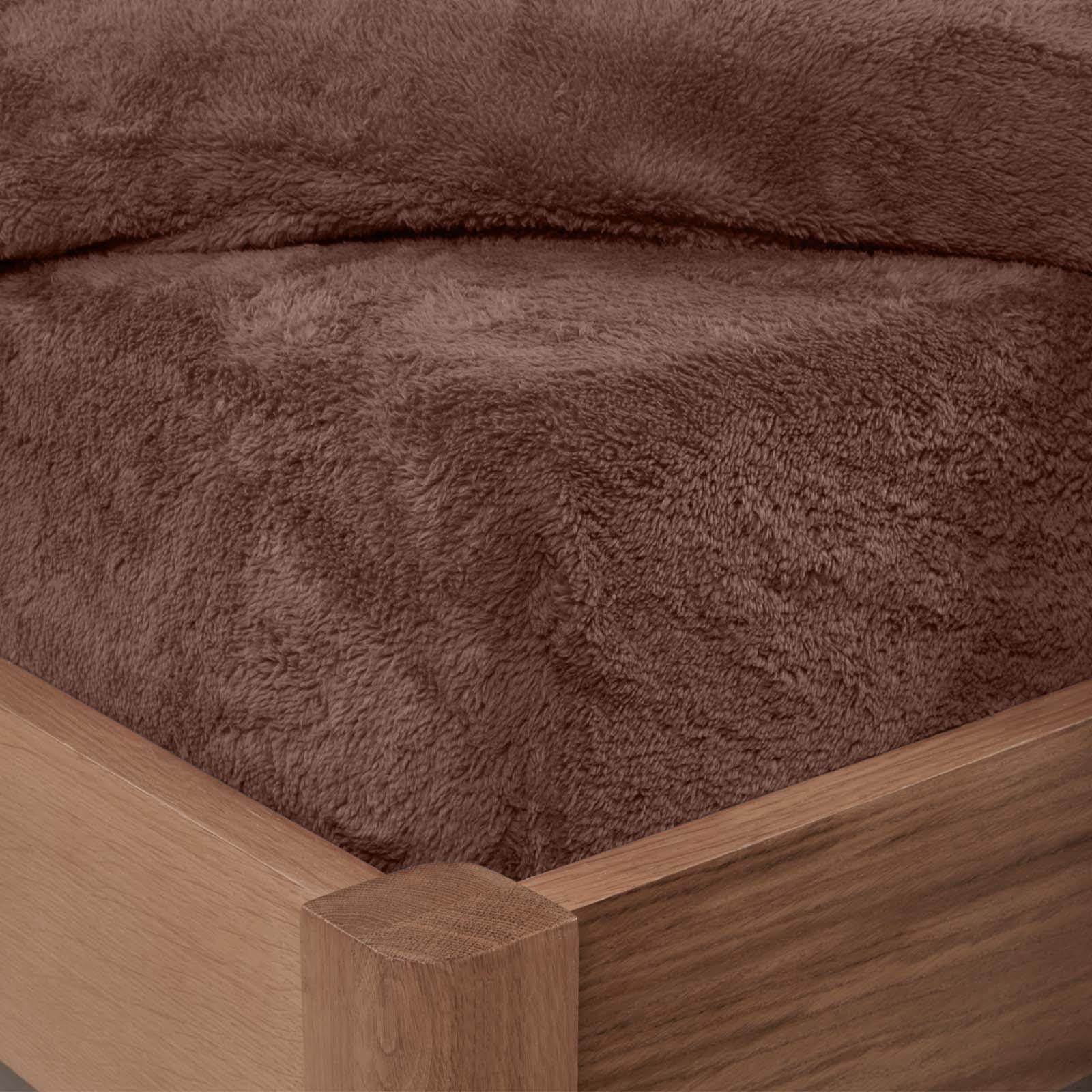 OHS Teddy Fleece Fitted Sheet Thermal Warm Single Double King Bedding NEW
