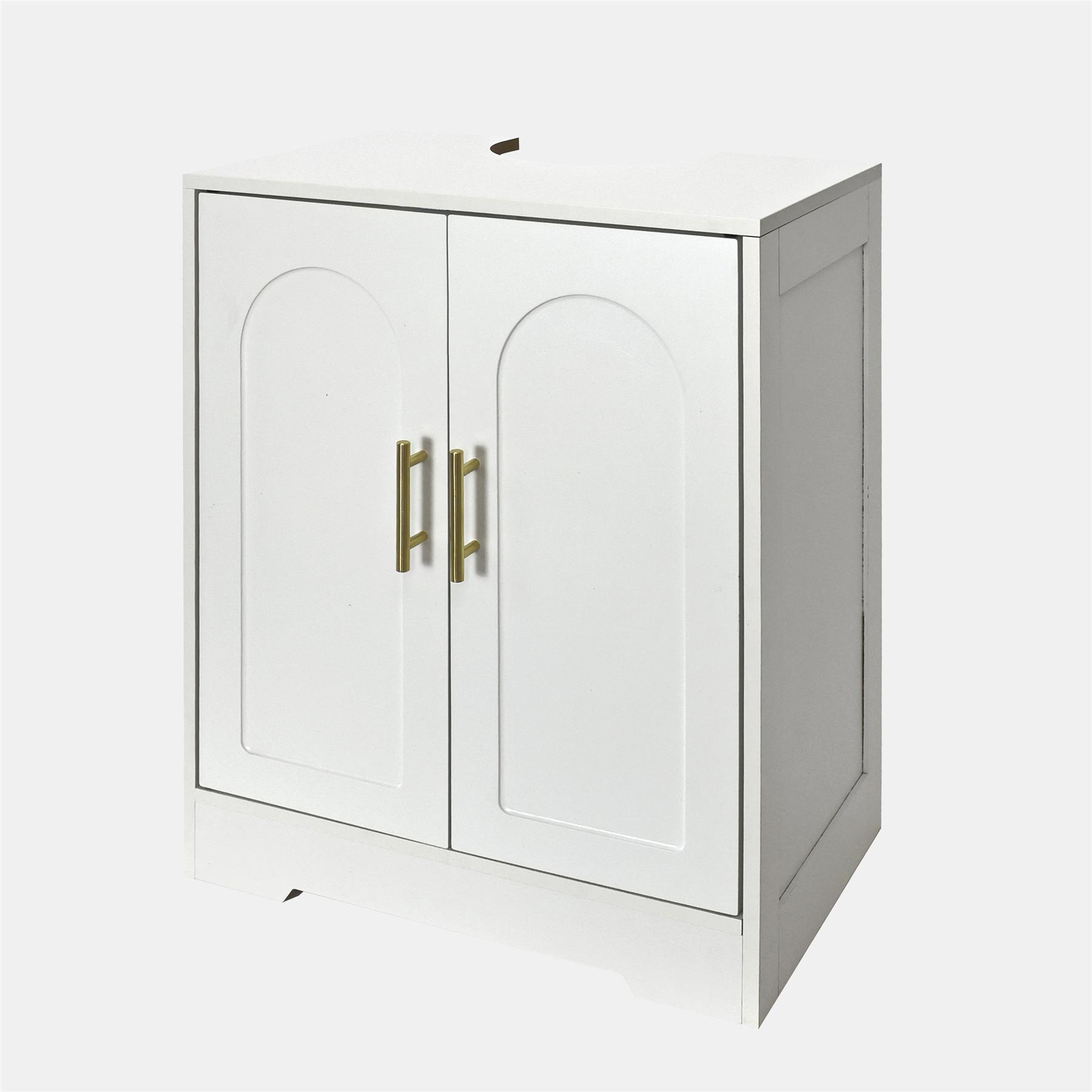 OHS Arch Under Sink Bathroom Cabinet with 2 Doors Wooden Under Basin Storage