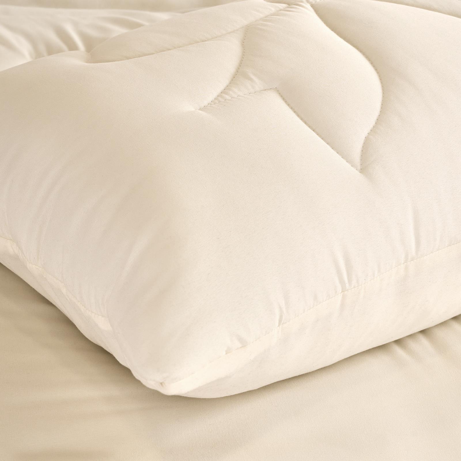 OHS Quilted Bows 7.5 Tog Coverless Duvet with Pillowcase Winter Warm Bedding Set
