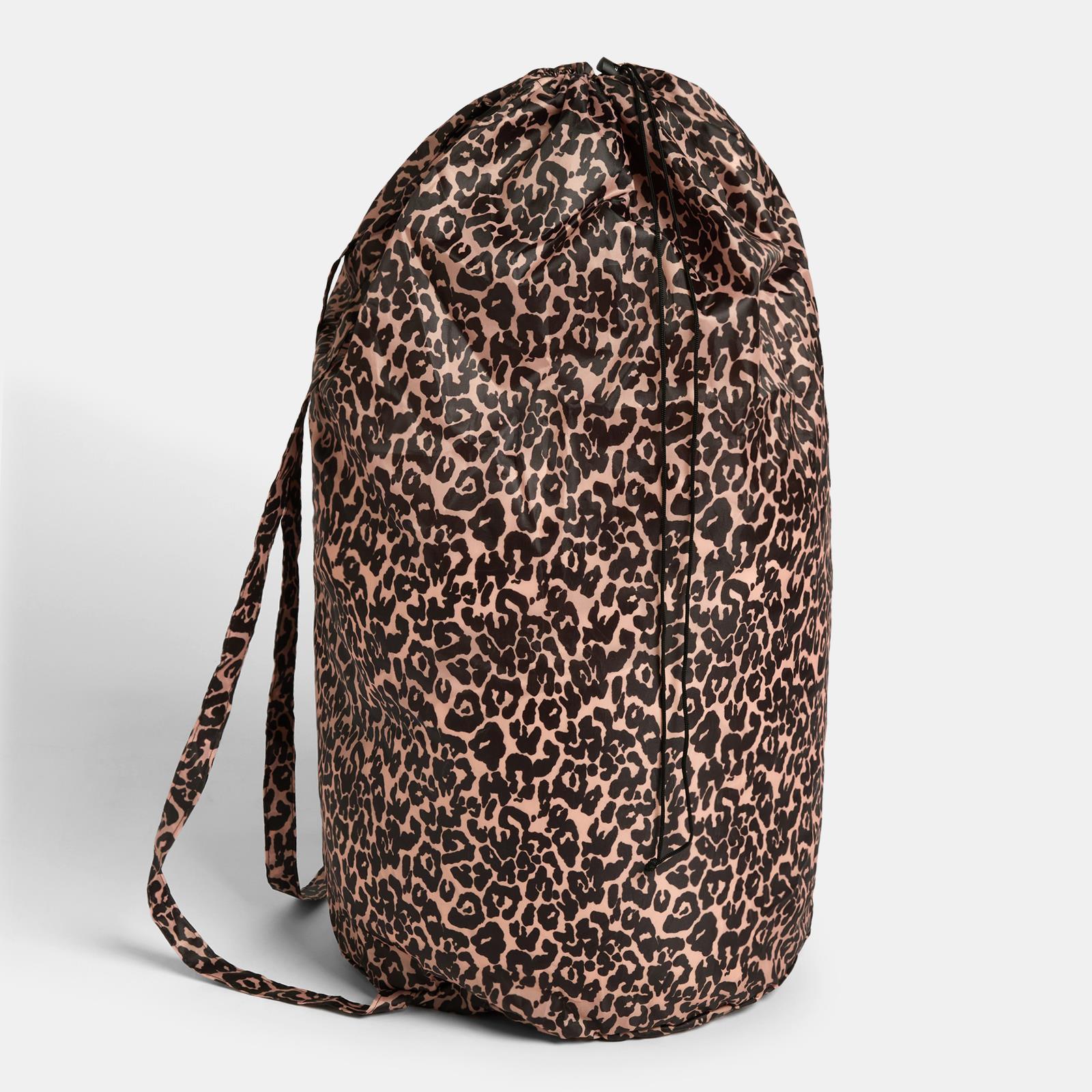 OHS Drawstring Laundry Bag Printed Travel Washing Backpack Lightweight Hamper