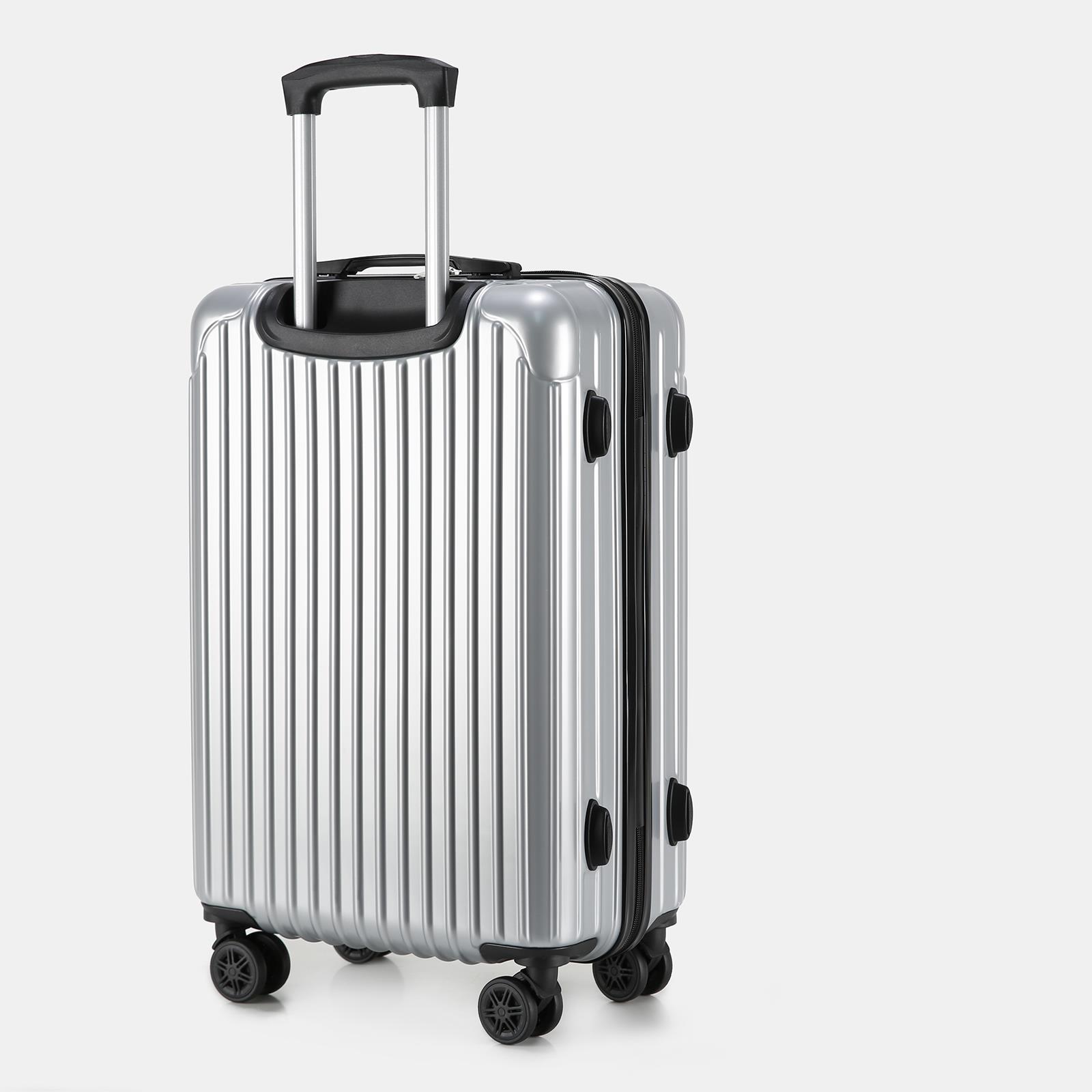 OHS Hard Shell Suitcase Luggage Set Travel ABS 4 Wheels Trolley Cabin Carry-On