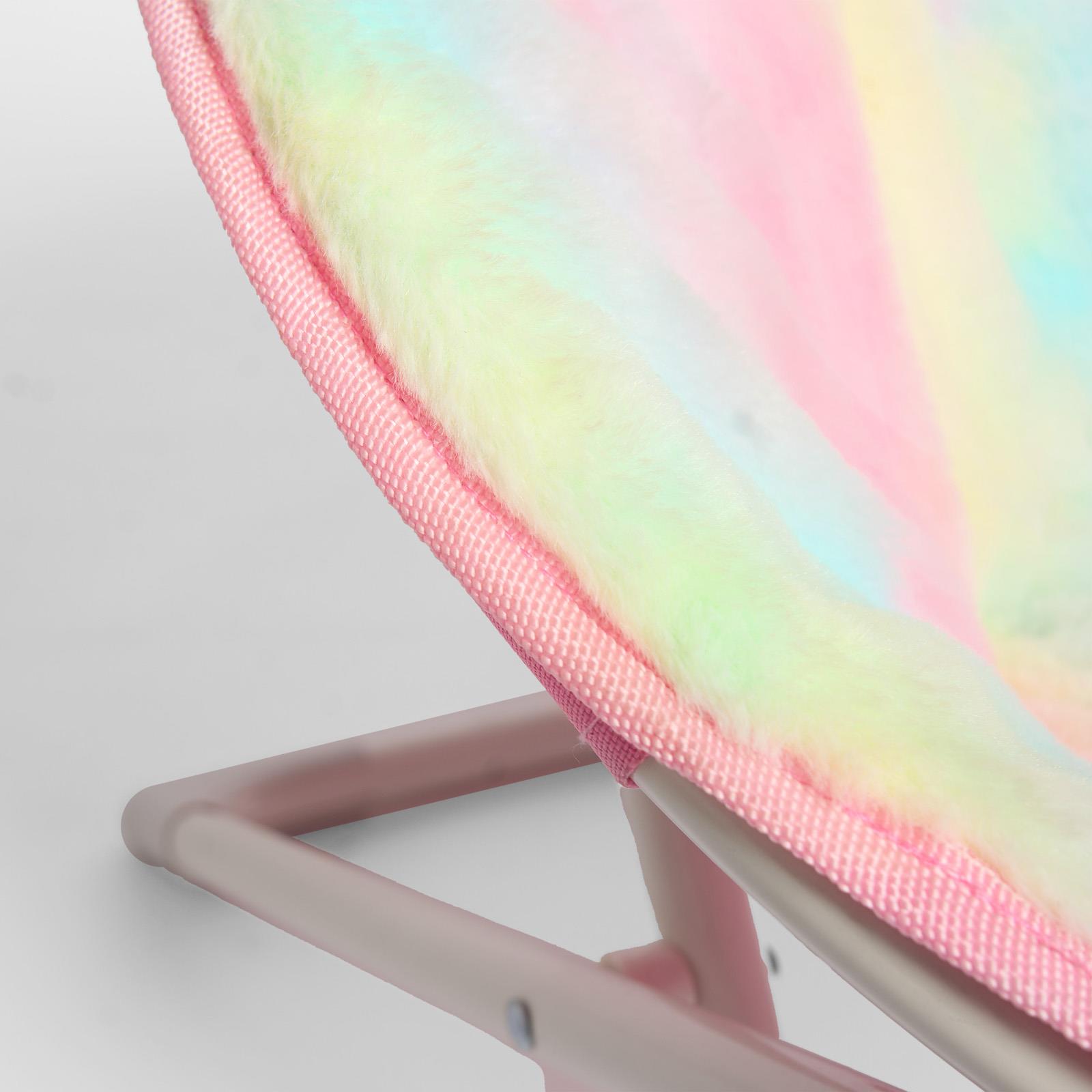OHS Tie Dye Folding Chair Round Moon Garden Outdoor Bedroom Folding Picnic Seat