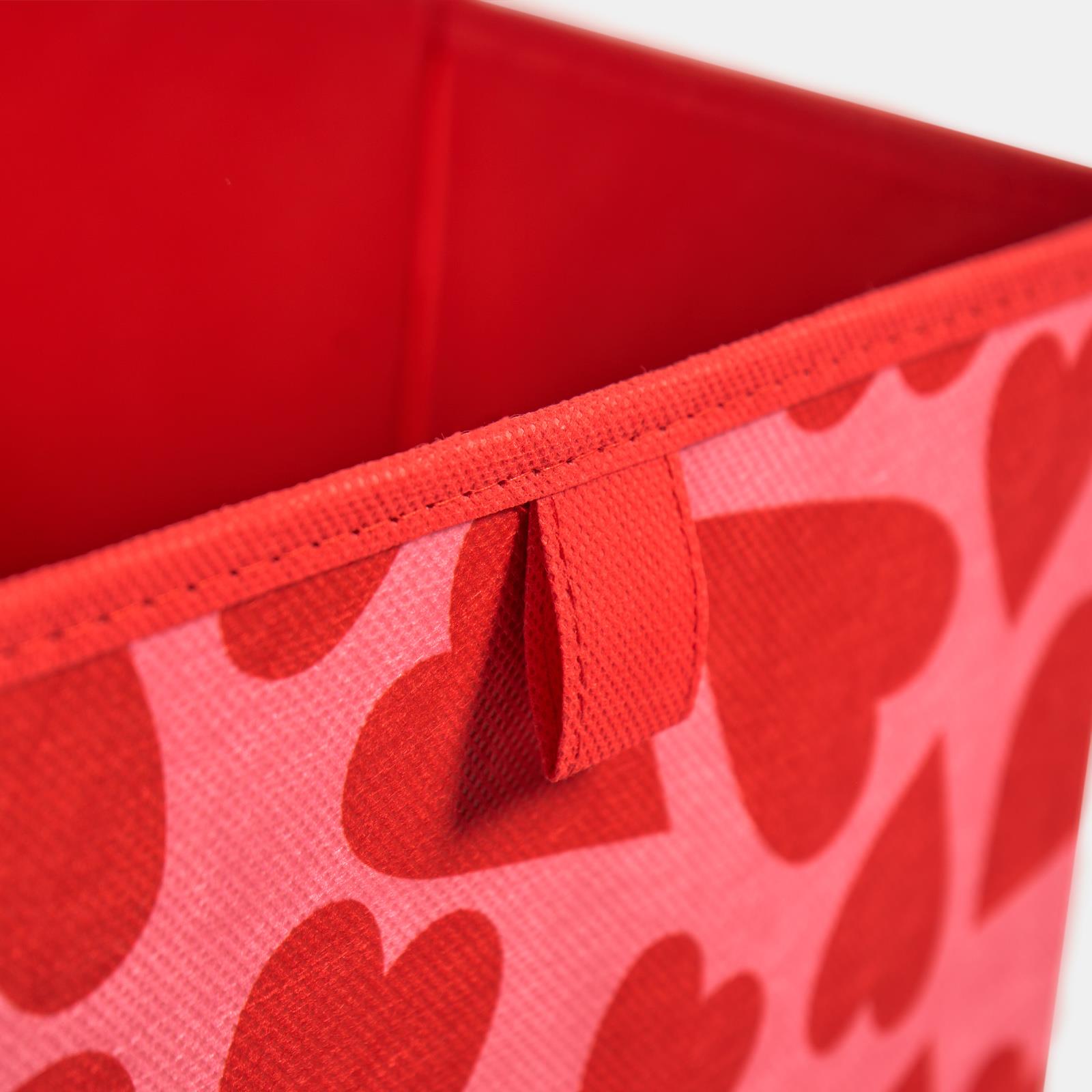 OHS Heart Storage Box 2 Pack Folding Cube Space Saving Organiser