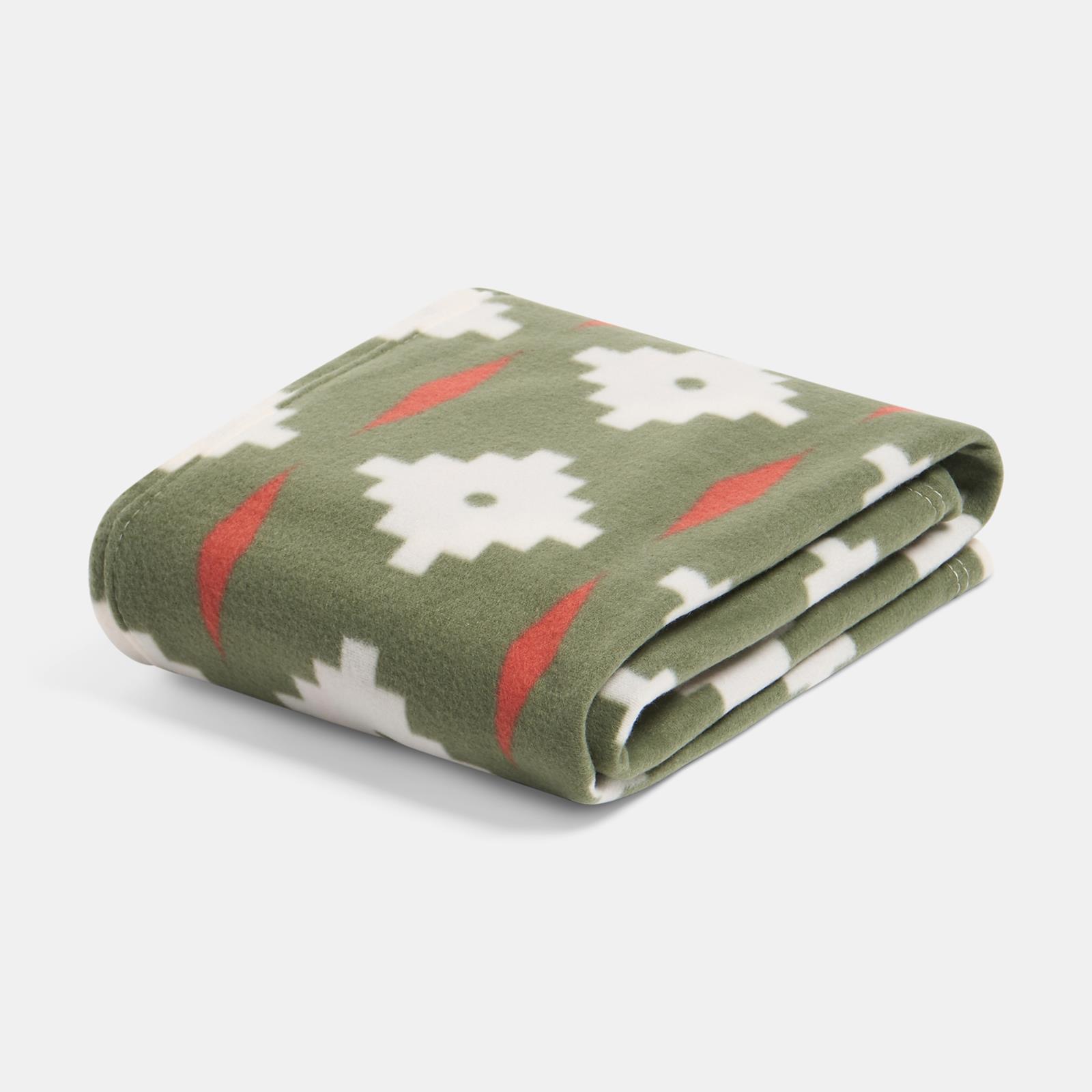 OHS Geo Print Throw Soft Blanket Polar Fleece Lightweight Bedspread