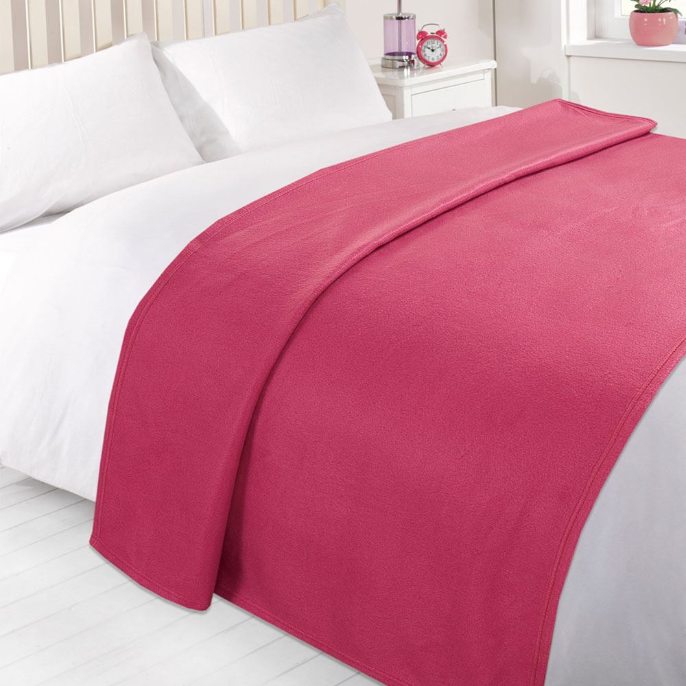 Wholesale 10 x Plain Fleece Blanket Bulk Warm Sofa Throw Over 120 x