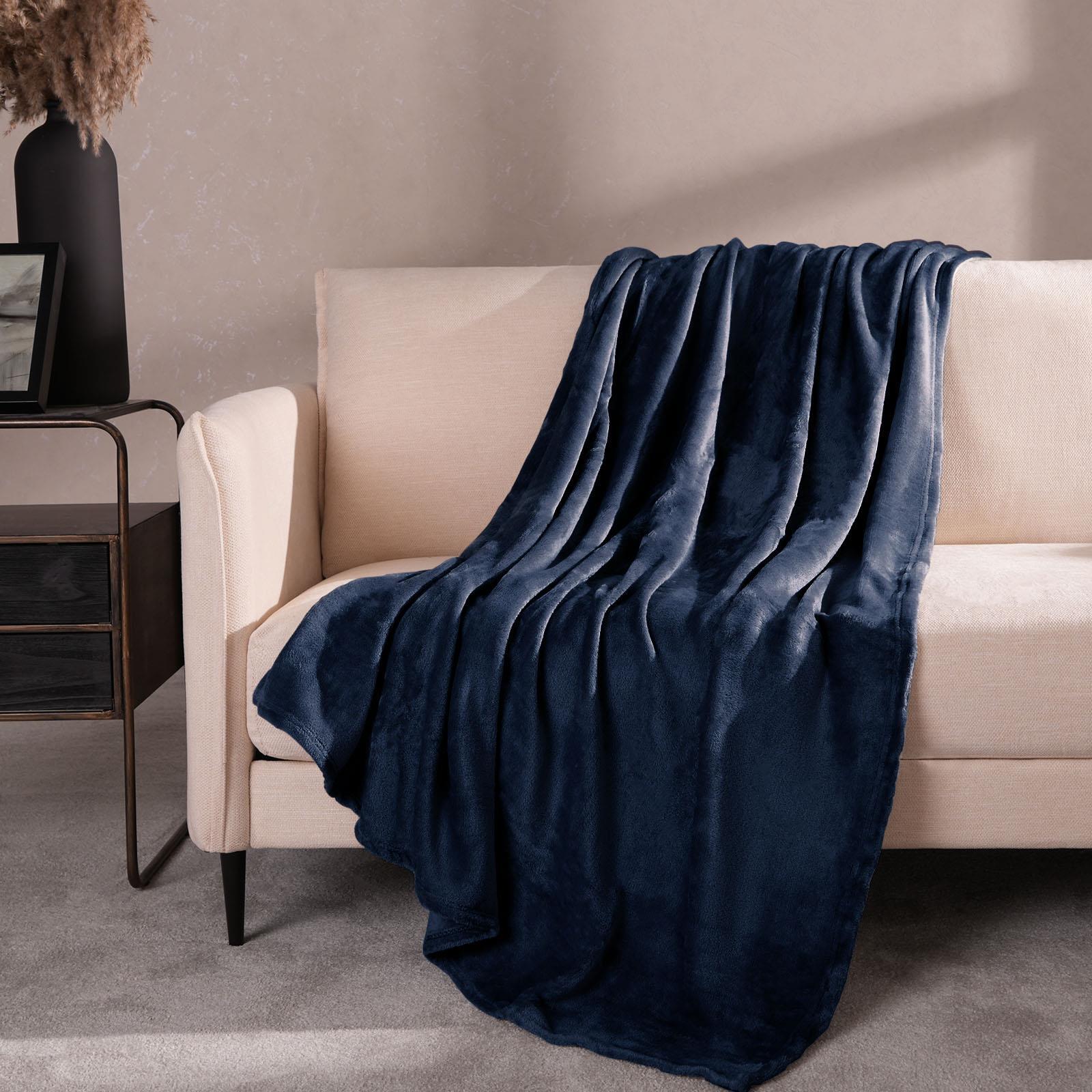 OHS Flannel Fleece Blanket Large Winter Warm Throw Luxury Bedspread