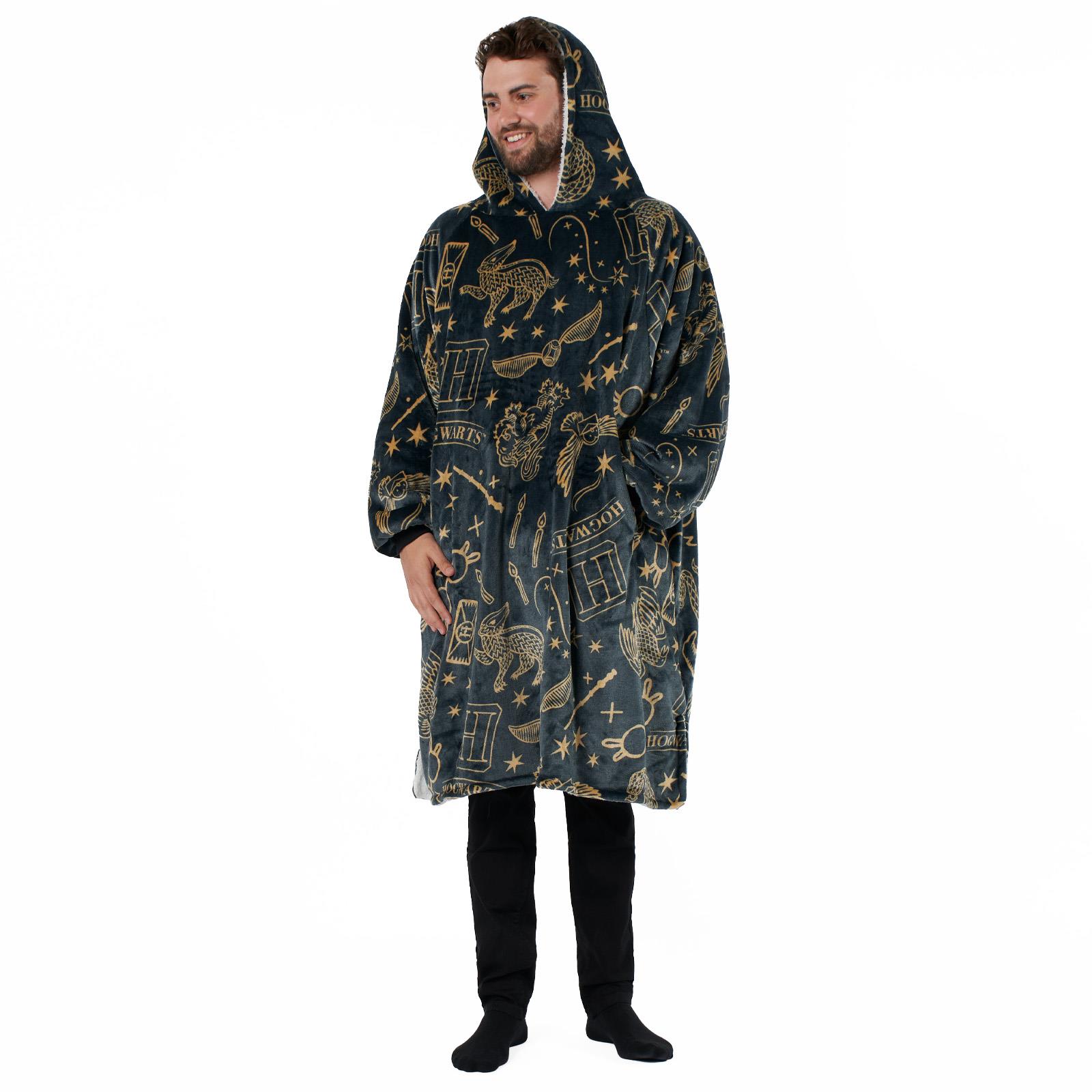 Harry Potter Oversized Hoodie Blanket Fleece Wearable Blanket Throw Sweatshirt