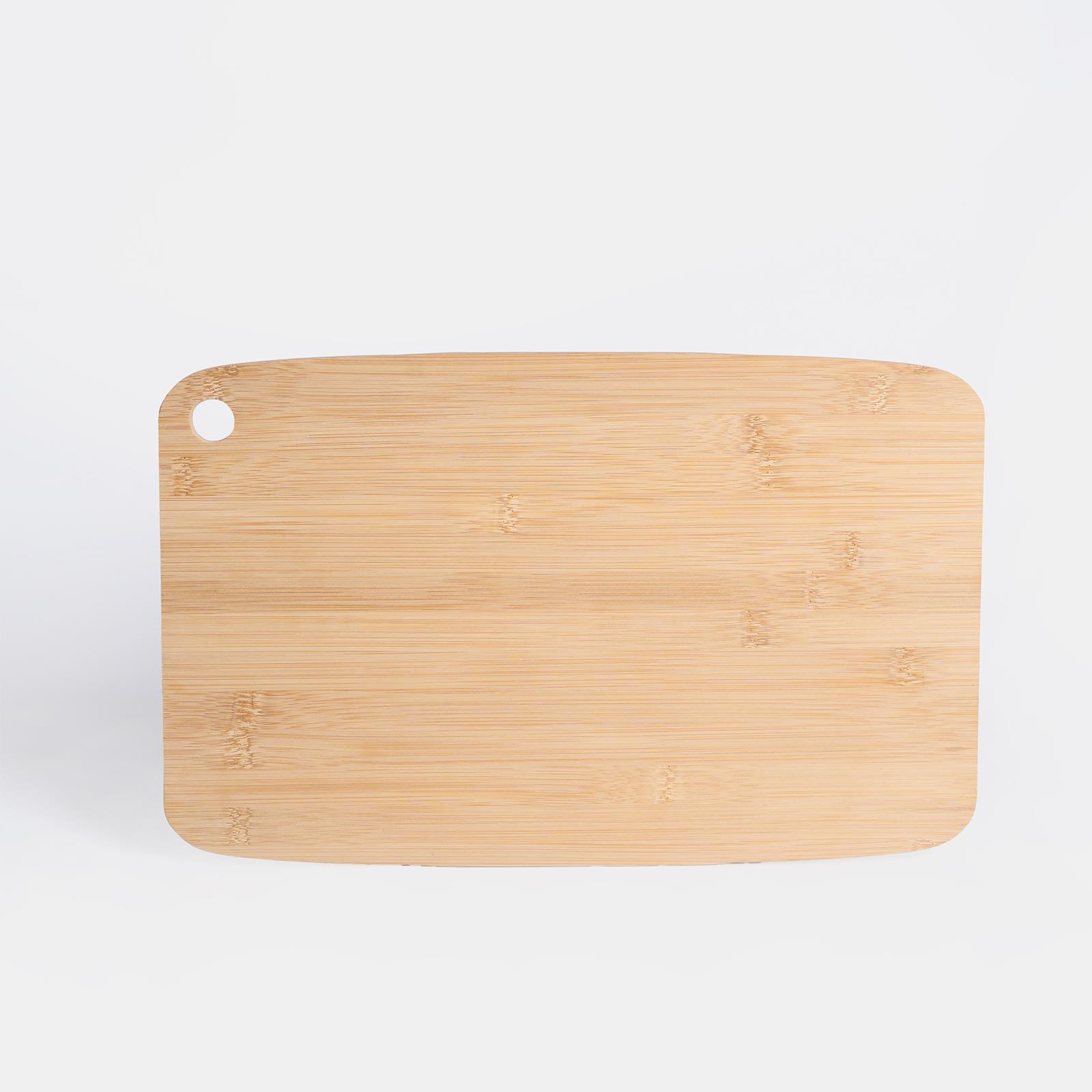 OHS Bamboo Cutting Board Set of 3 Natural Chopping Serving Platter Non-Slip