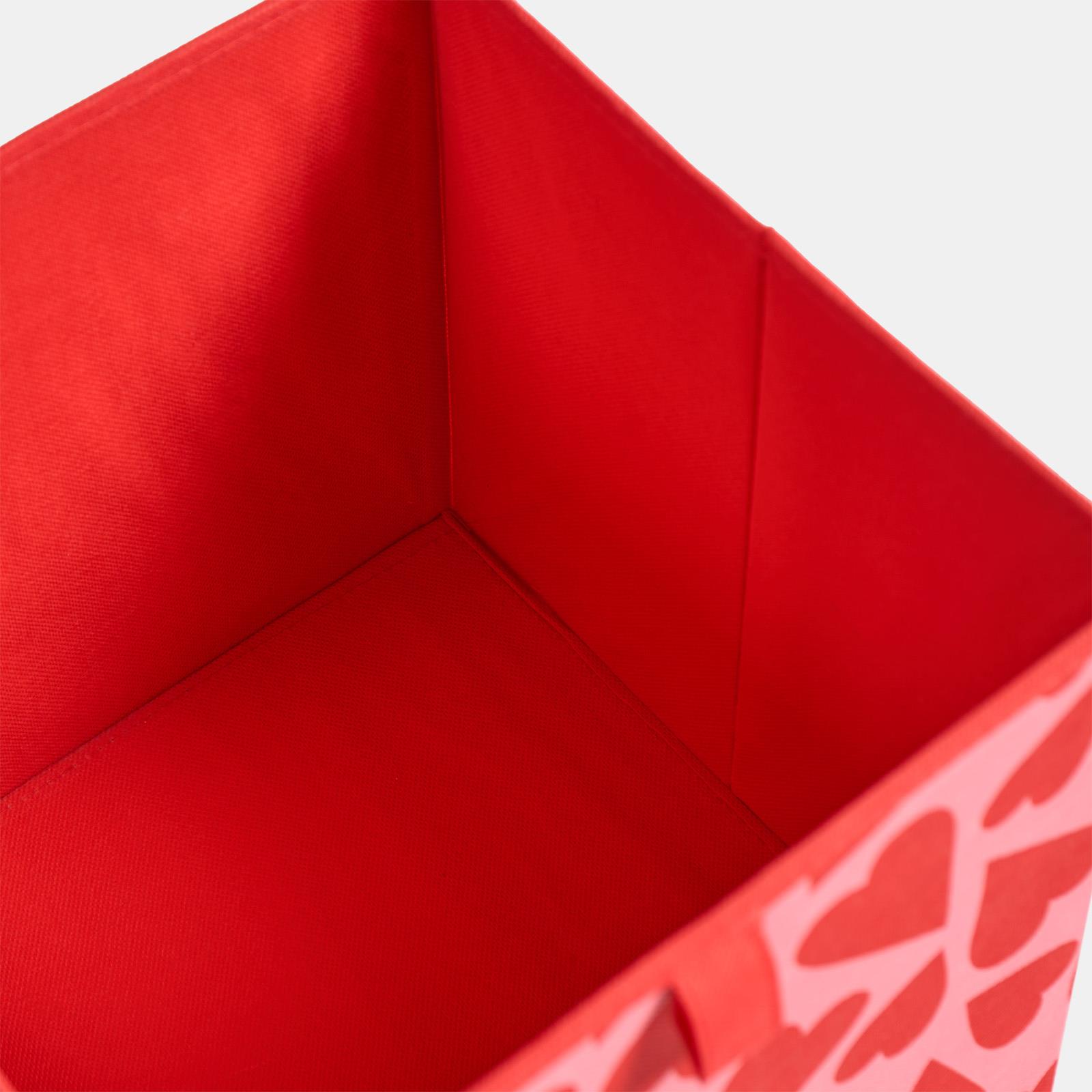 OHS Heart Storage Box 2 Pack Folding Cube Space Saving Organiser