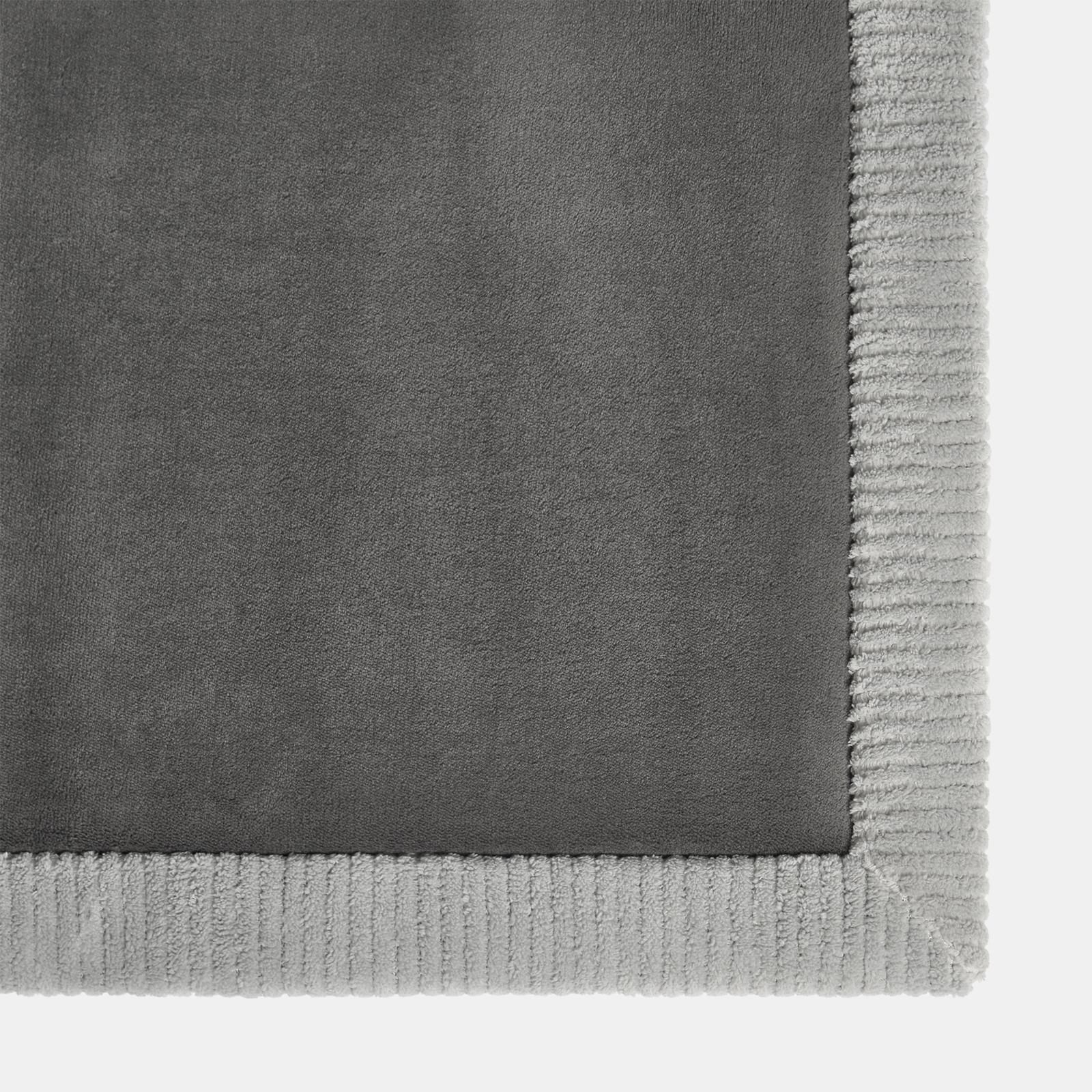 OHS Foam Bath Mat Contrast Border Trim Soft Absorbent Non Slip Shower Rug