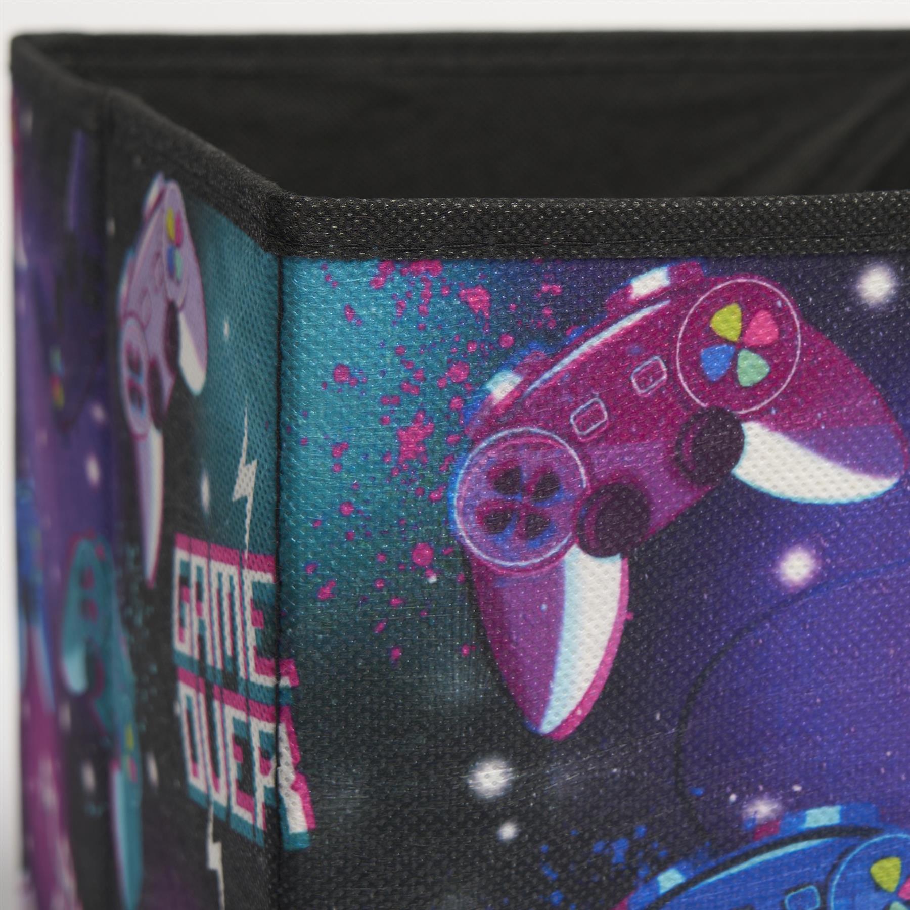 Gaming Storage Boxes Pack of 2 4 Folding Space Saving Shoe Toy Cube Tidy Set