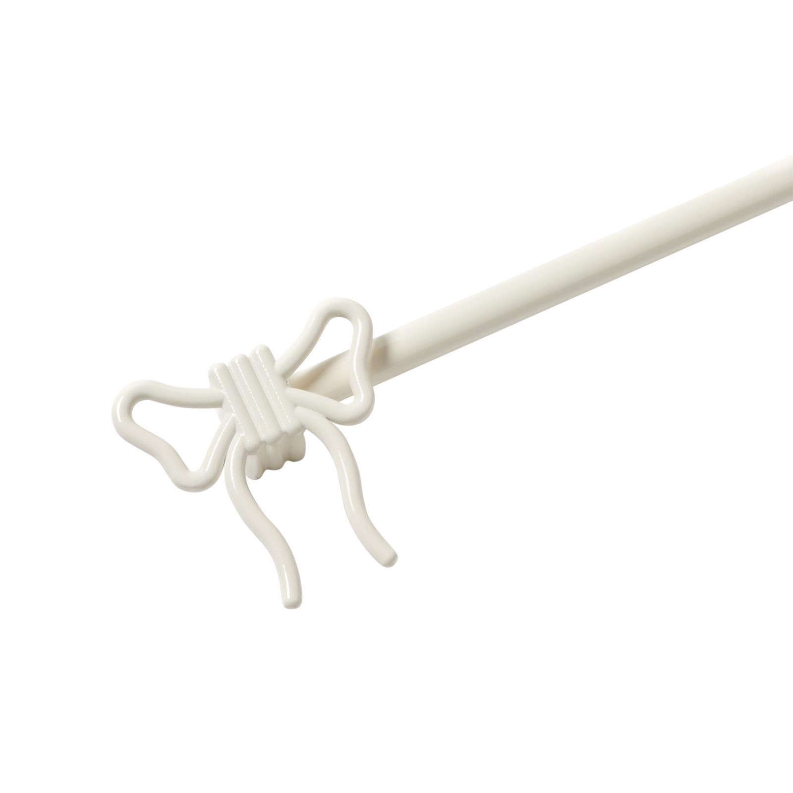 OHS Bow Curtain Pole Extendable 70-220cm Metal 16mm Finnials Decor