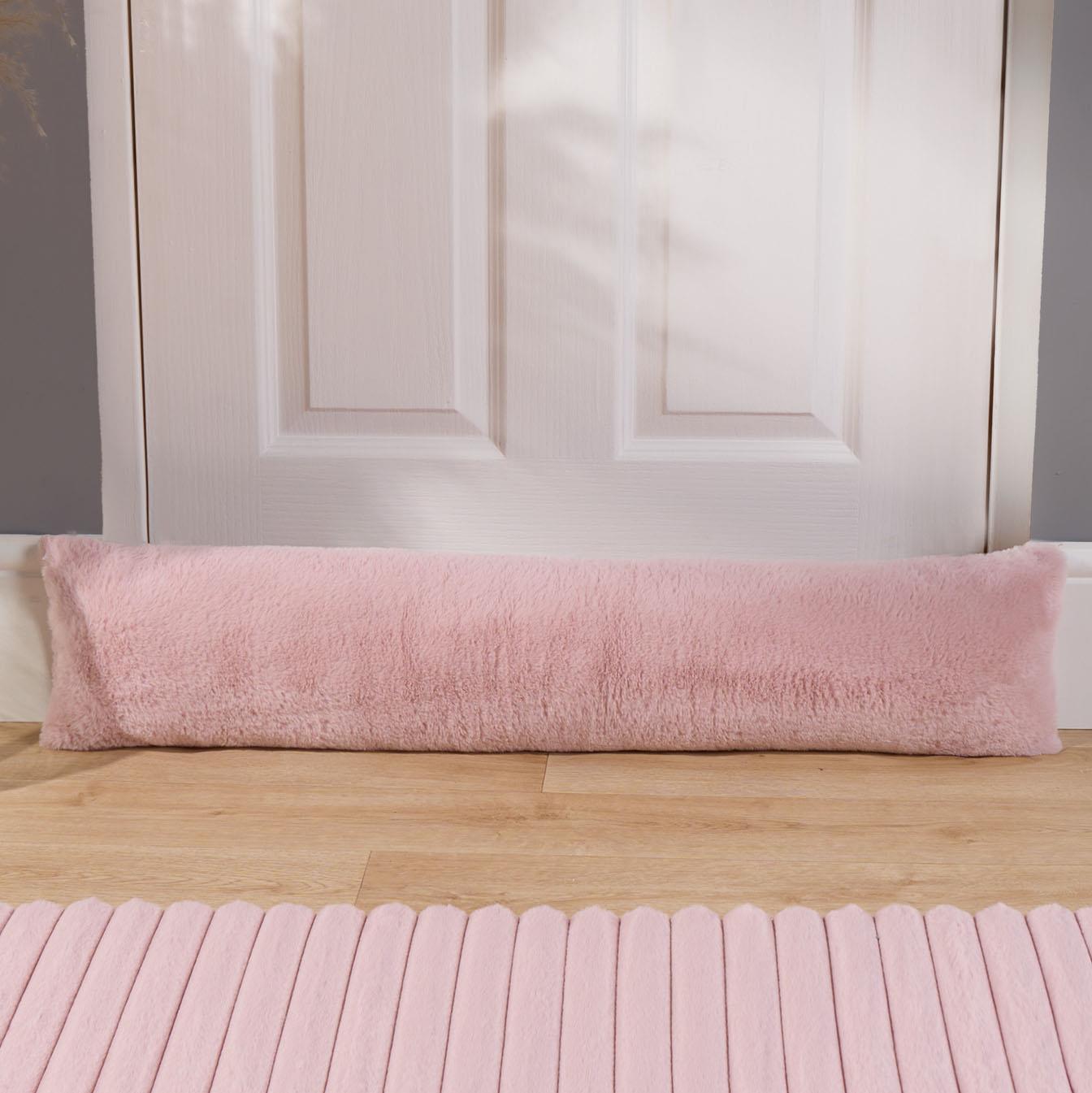 Faux Fur Fleece Draft Excluder Window Insulation Weather Draught Door Stopper