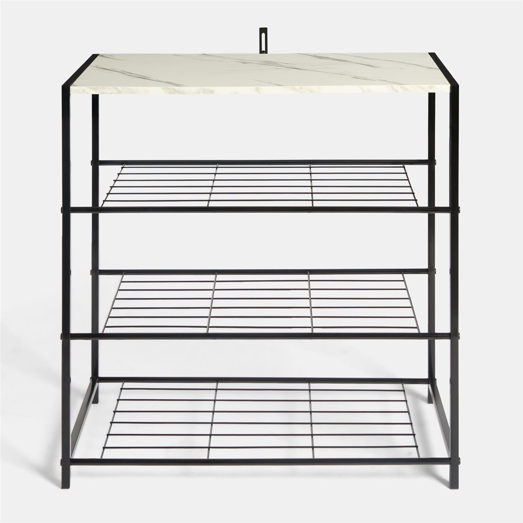 OHS Manhattan Shelf Storage 4 Tier Shoe Organiser Unit Hallway Office Home
