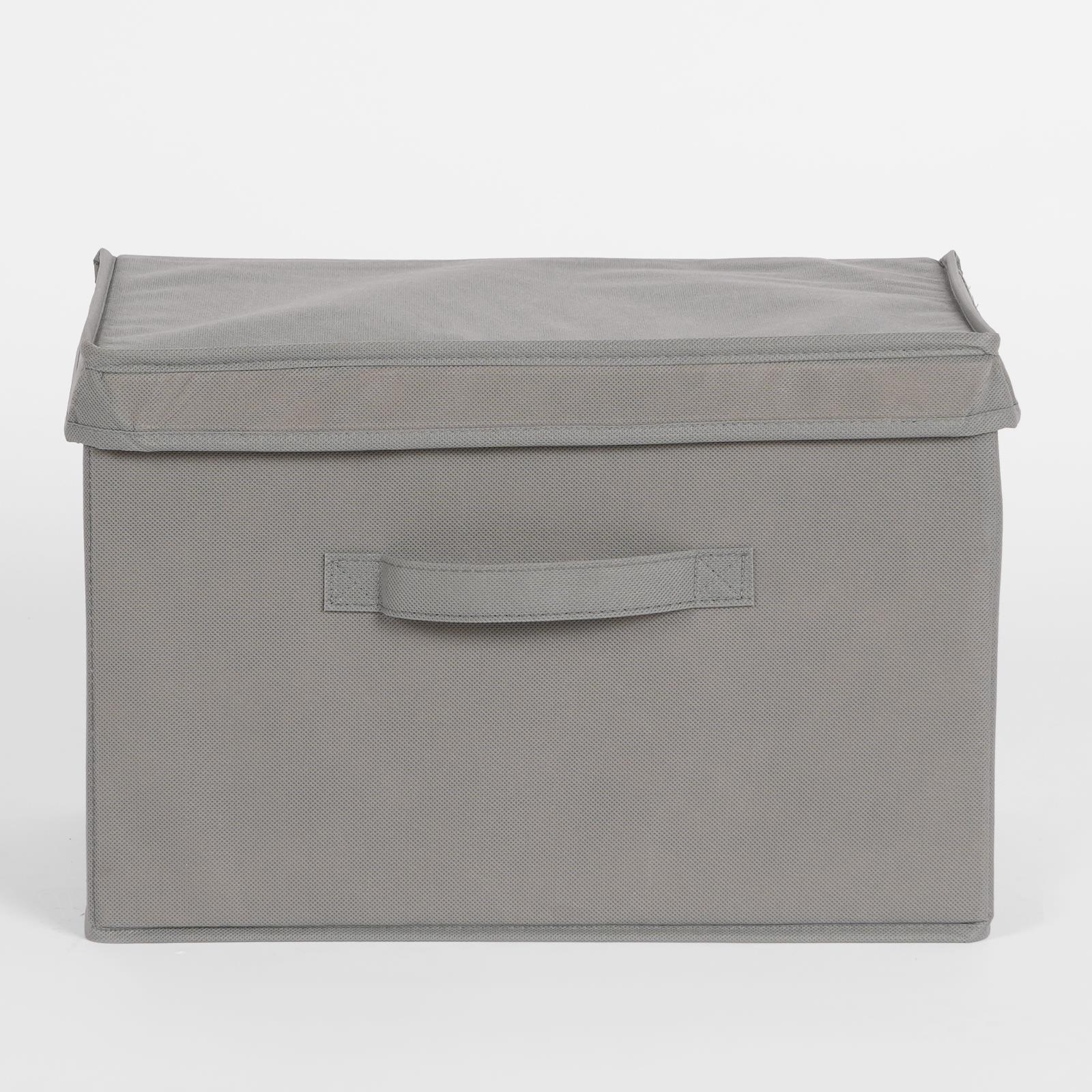 Storage Box Foldable Fabric Lid Toys Books Organiser Space Saving Clothes Bin