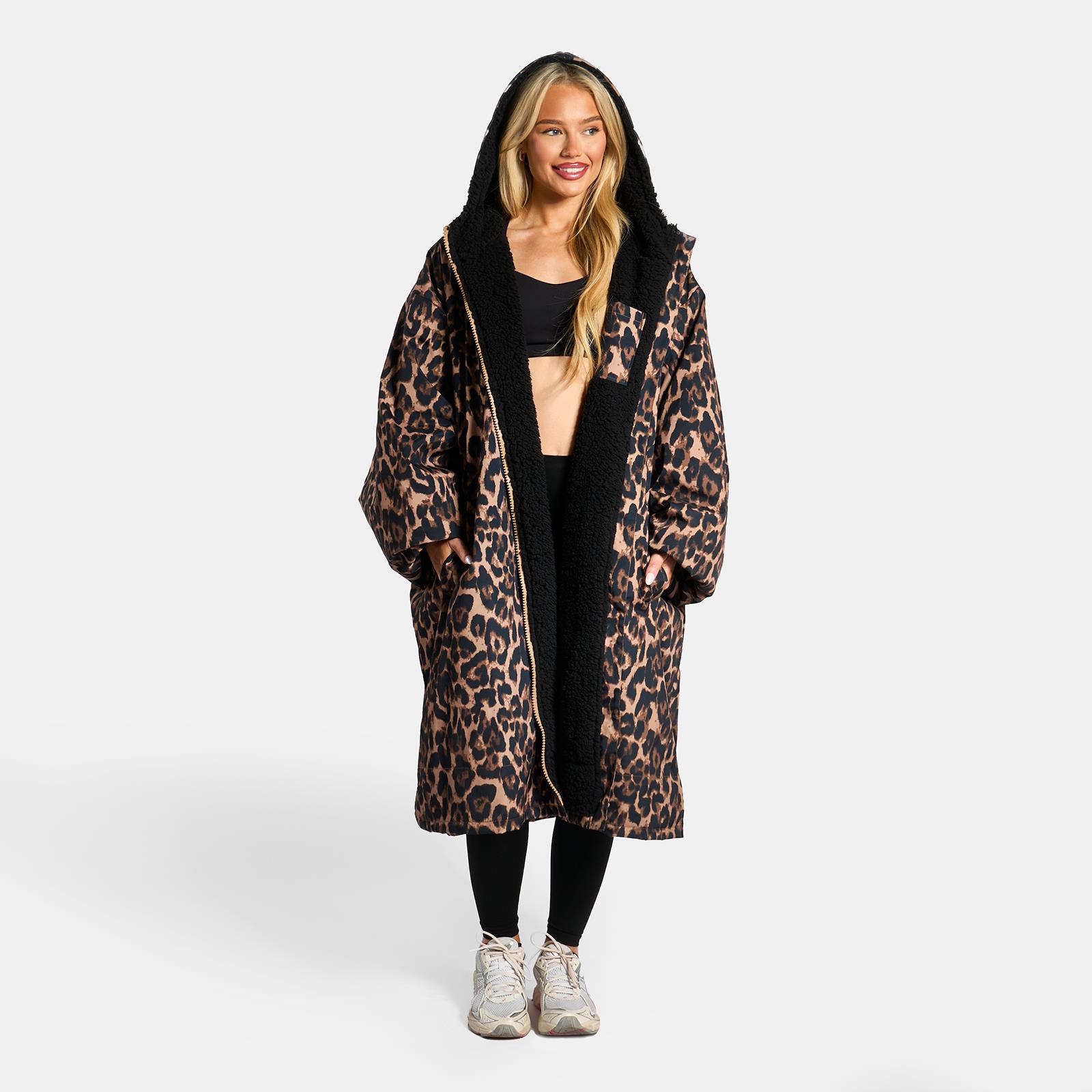 OHS Drying Changing Robe Sherpa Lined Water Resistant Oversize Coat Adults Kids