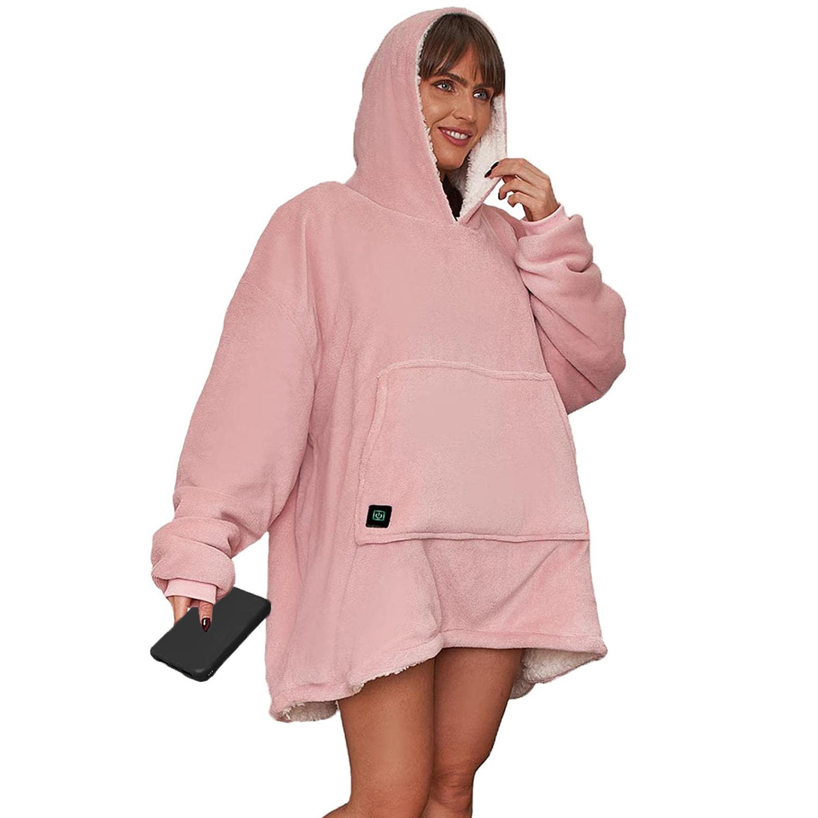 OHS Electric Heated Oversized Hoodie Blanket with Sleeves Wearable