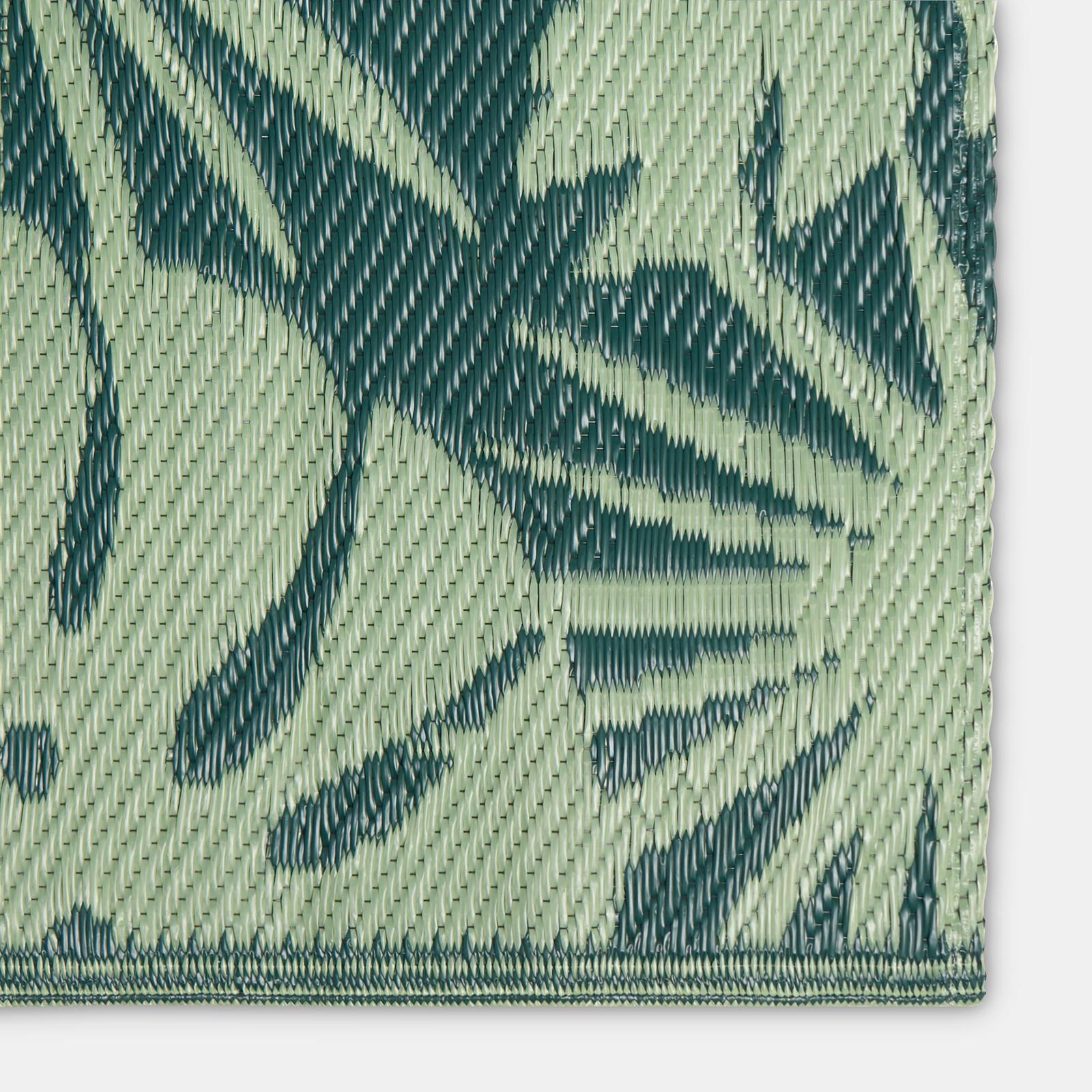 OHS Palm Print Garden Rug Outdoor Waterproof Area Mat Patio Decor