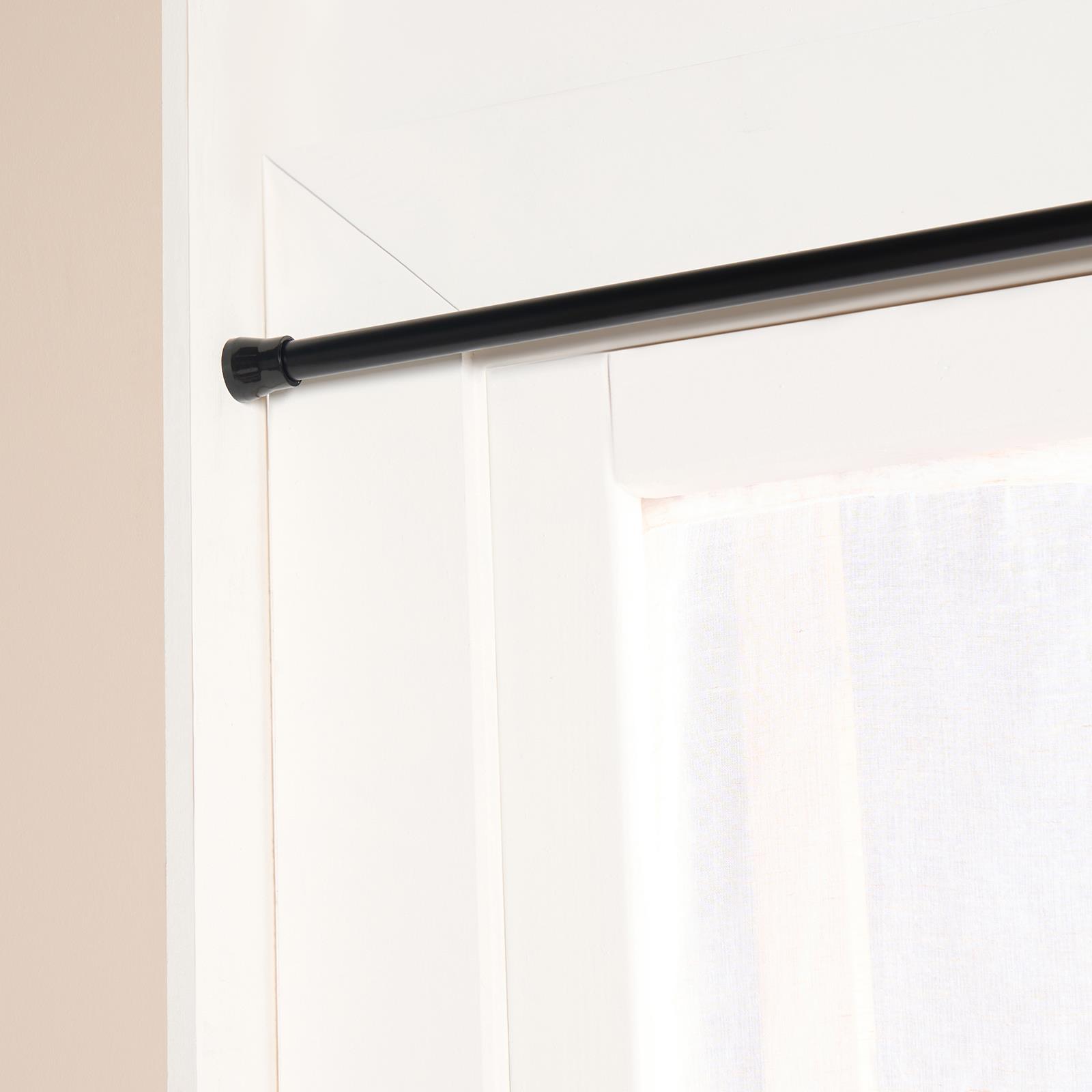 OHS Extendable Curtain Pole Metal No Drill Tension Rod Easy Installation