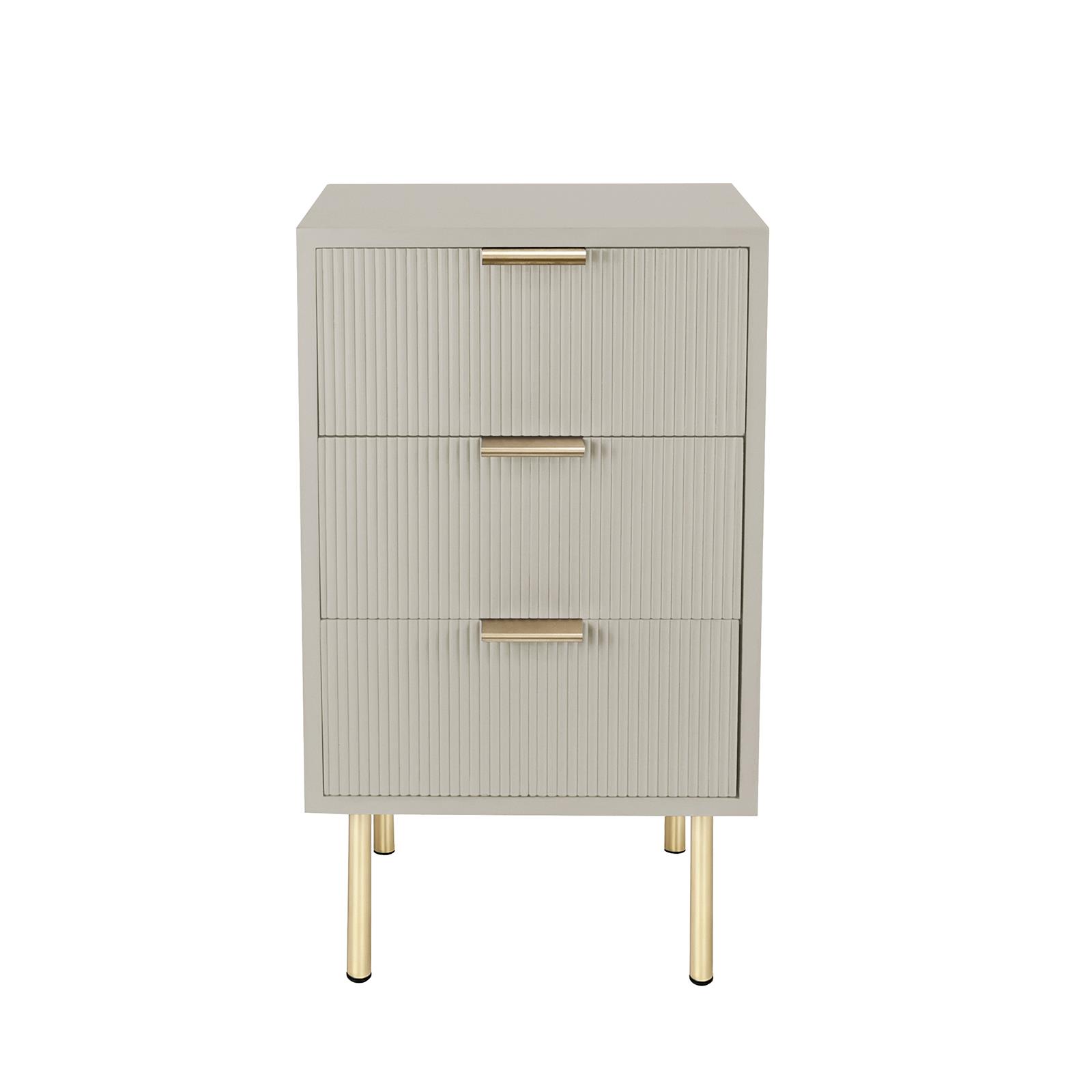 OHS Ribbed Drawer Unit Bedside Table 3/4/5/6 Draw Cabinet Nightstand Sideboard