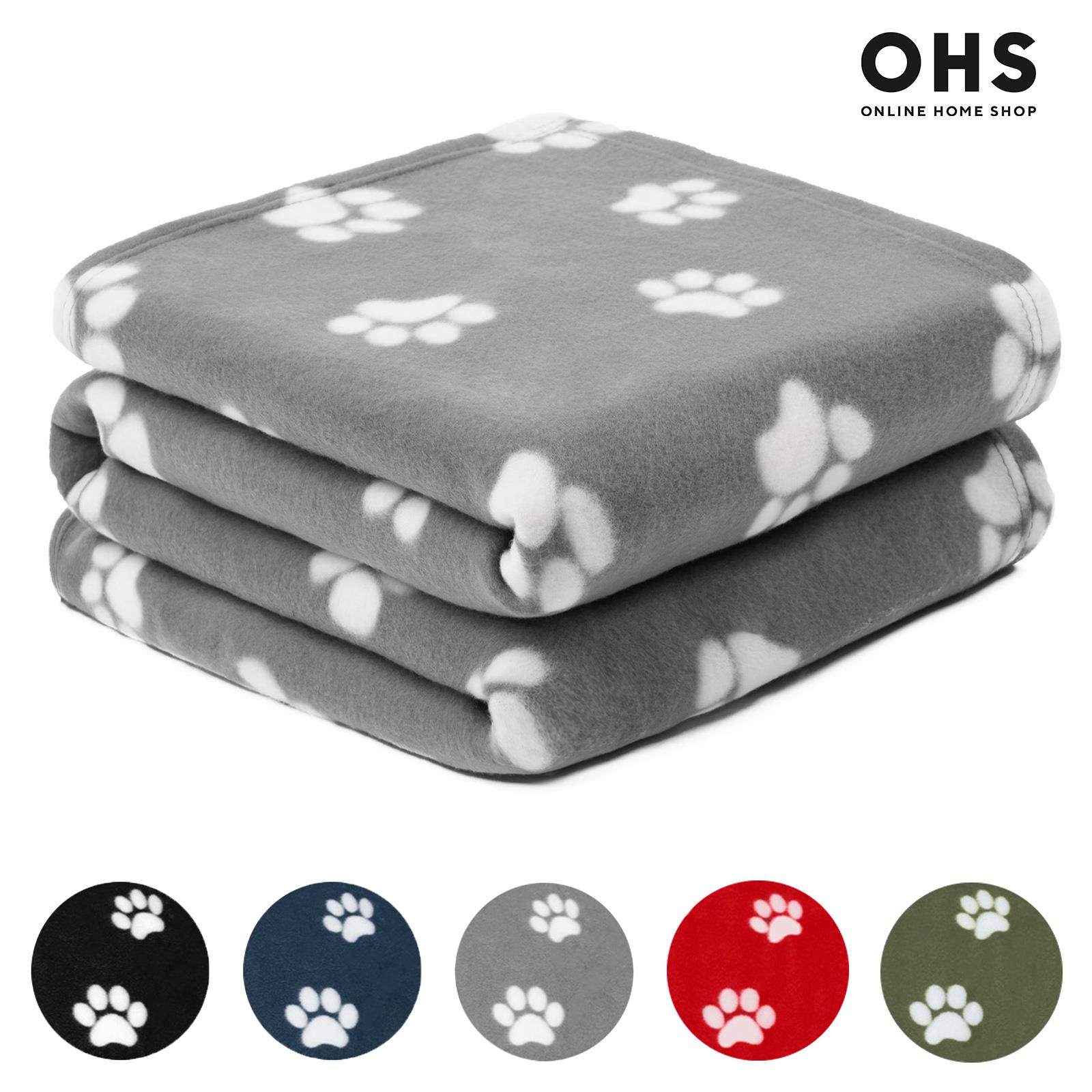 OHS Pet Blanket Dog Warm Fleece Cat Throw Paw Puppy Animal Soft Mat