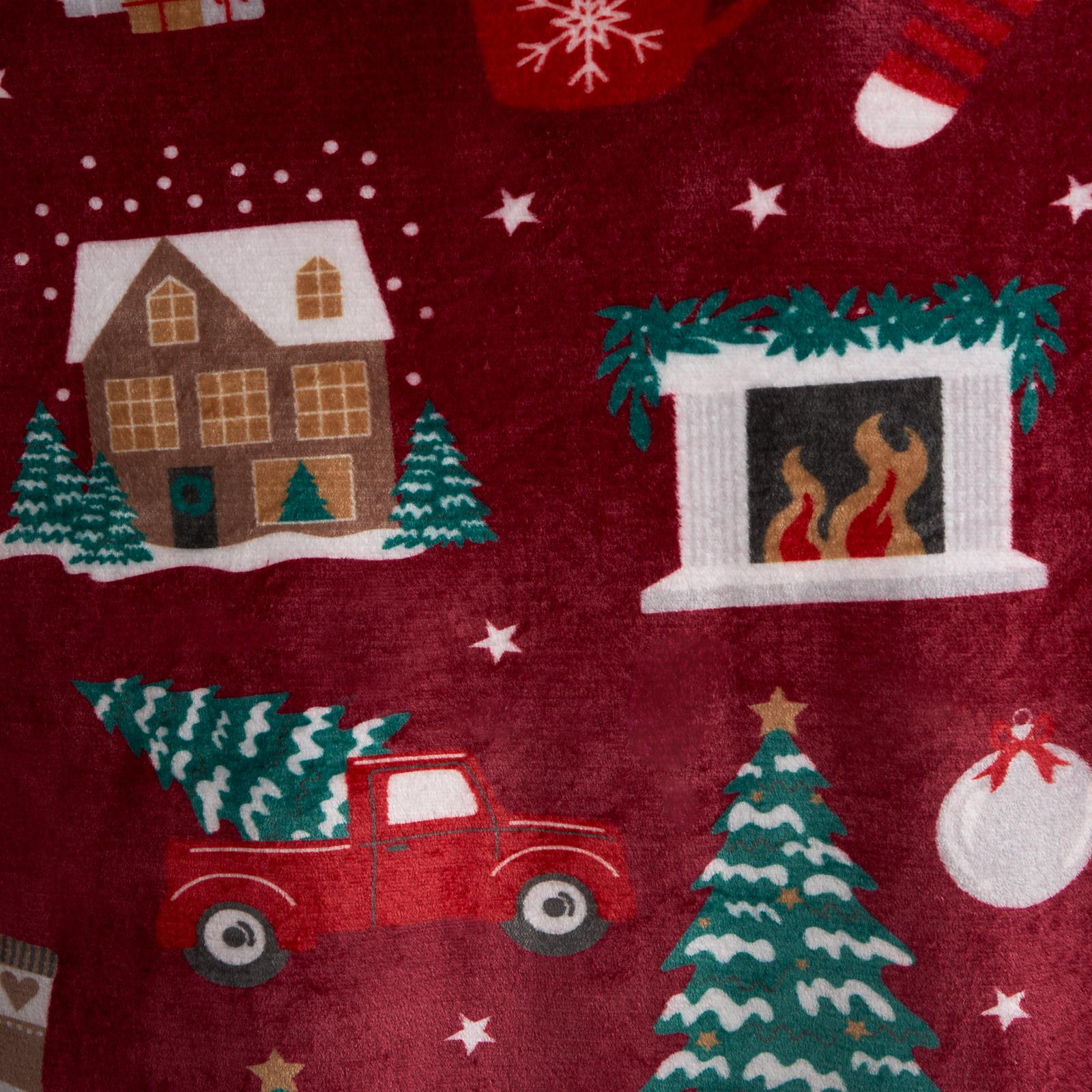 Xmas Hoodie Blanket Throw Sherpa Fleece Warm Plush Jumper Sweatshirt Super Soft