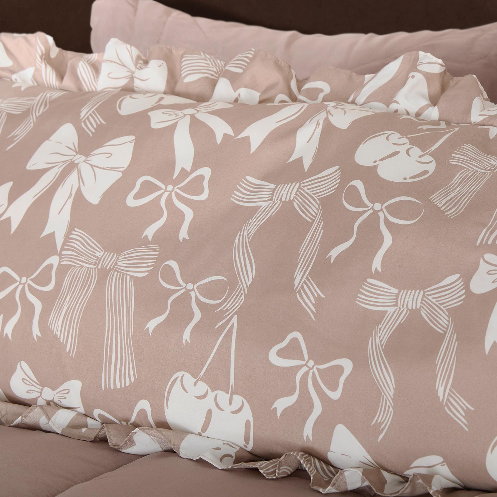 OHS Bows Frill Bolster Pillow Soft Maternity Back Support Filled Cushion