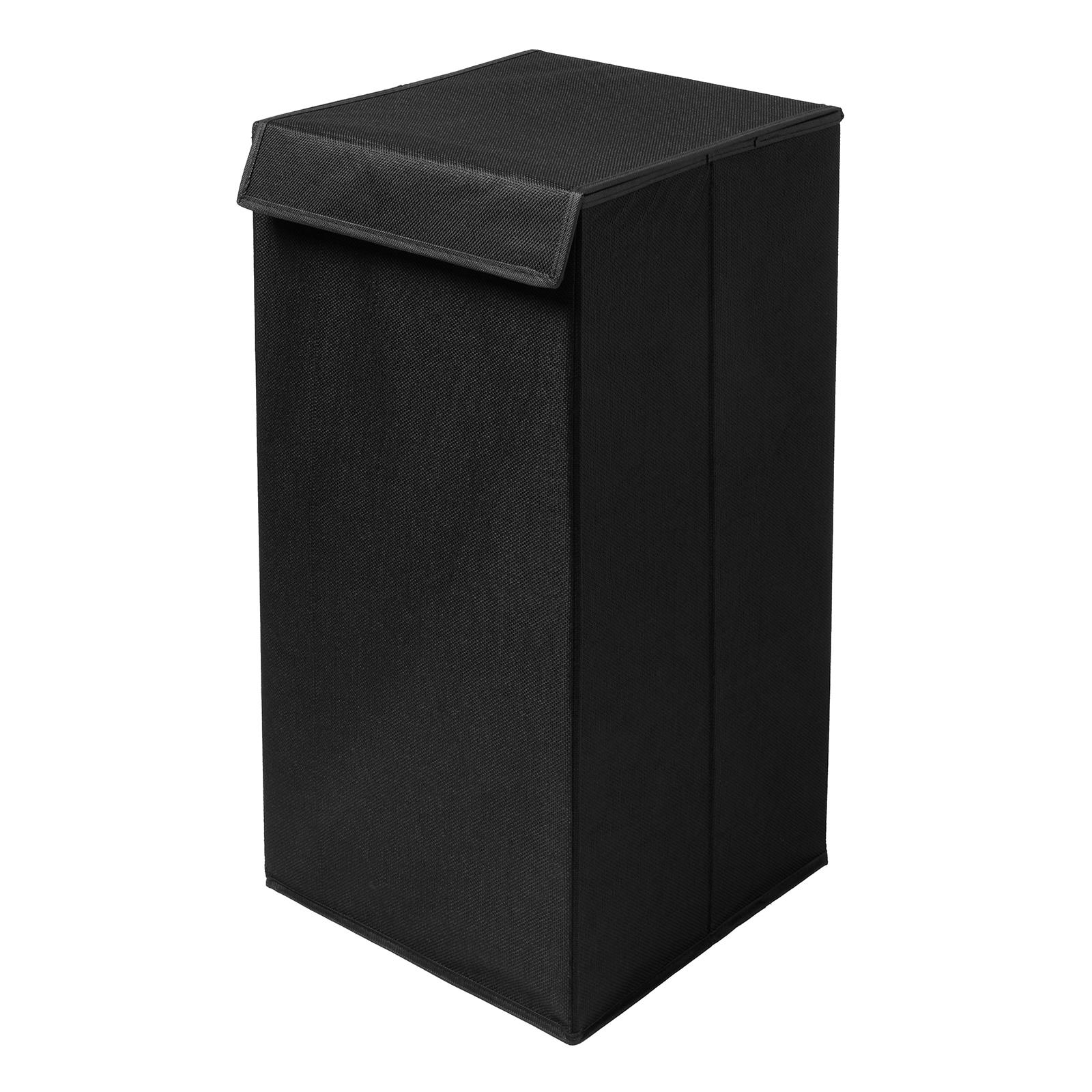 OHS Laundry Basket Faux Linen Folding Hamper Bag Clothes Bin Storage with Lid