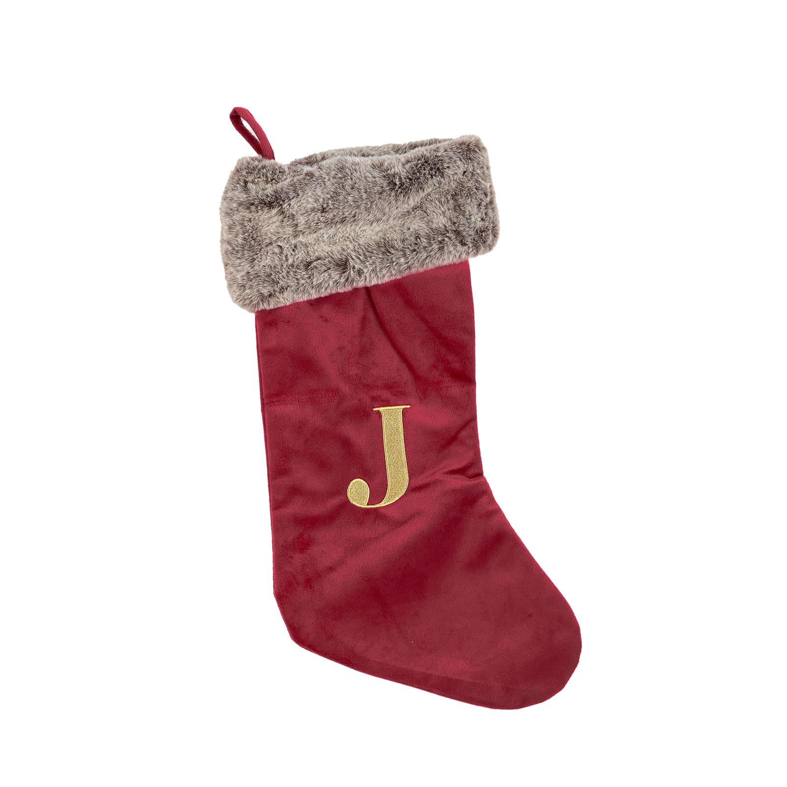 OHS Christmas Alphabet Stocking Sack Set Festive Xmas Santa Gift Bag