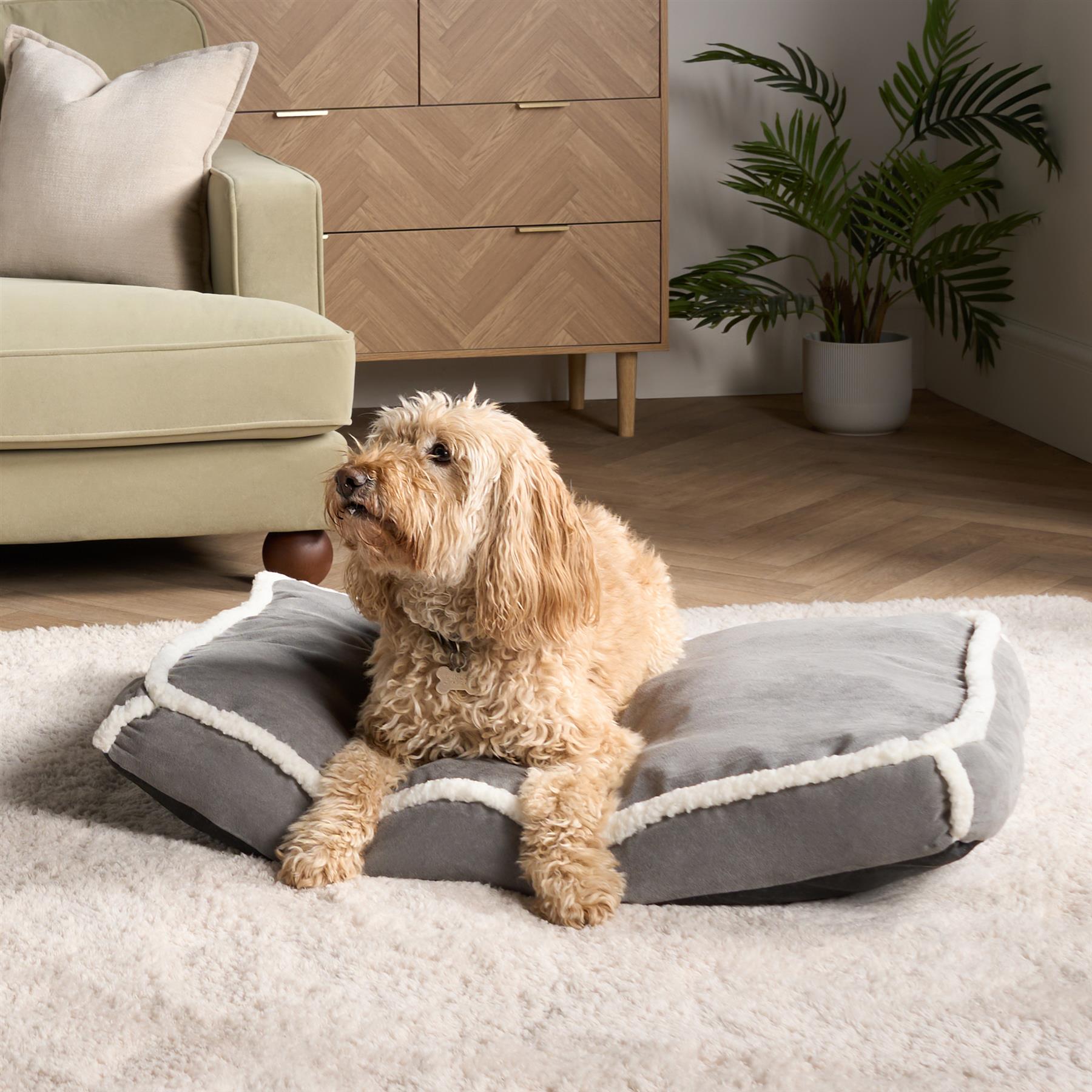 Sherpa Bind Pet Bed Dog Puppy Comfy Mat Cushion Washable Fleece Soft Plush Warm