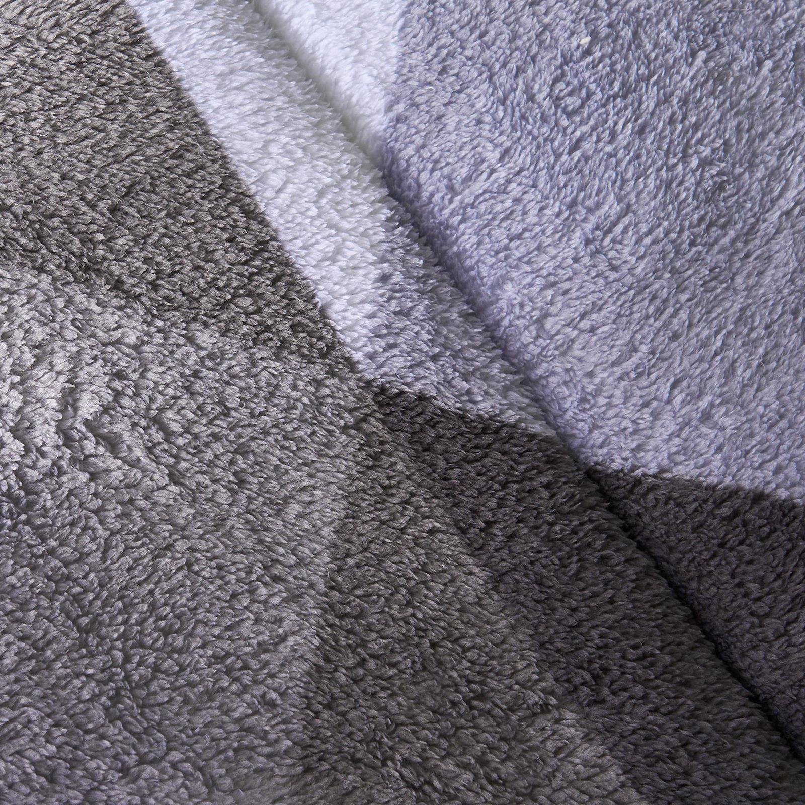 OHS Geometric Teddy Fleece Coverless Duvet Quilt Bedding Set 10.5 TOG Pillowcase