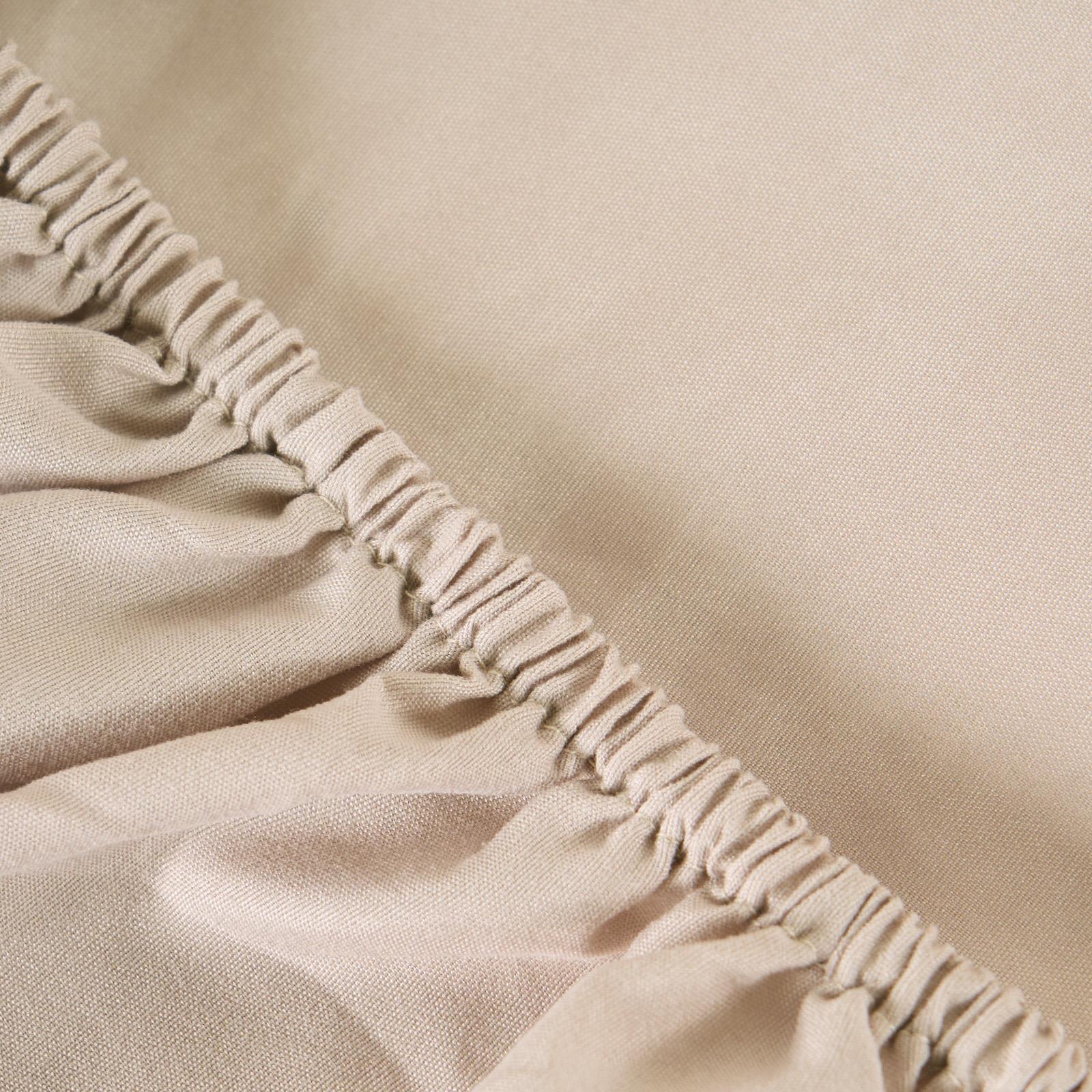 OHS Luxury 100% Cotton Deep Fitted Sheet Full Bedding Single Double King