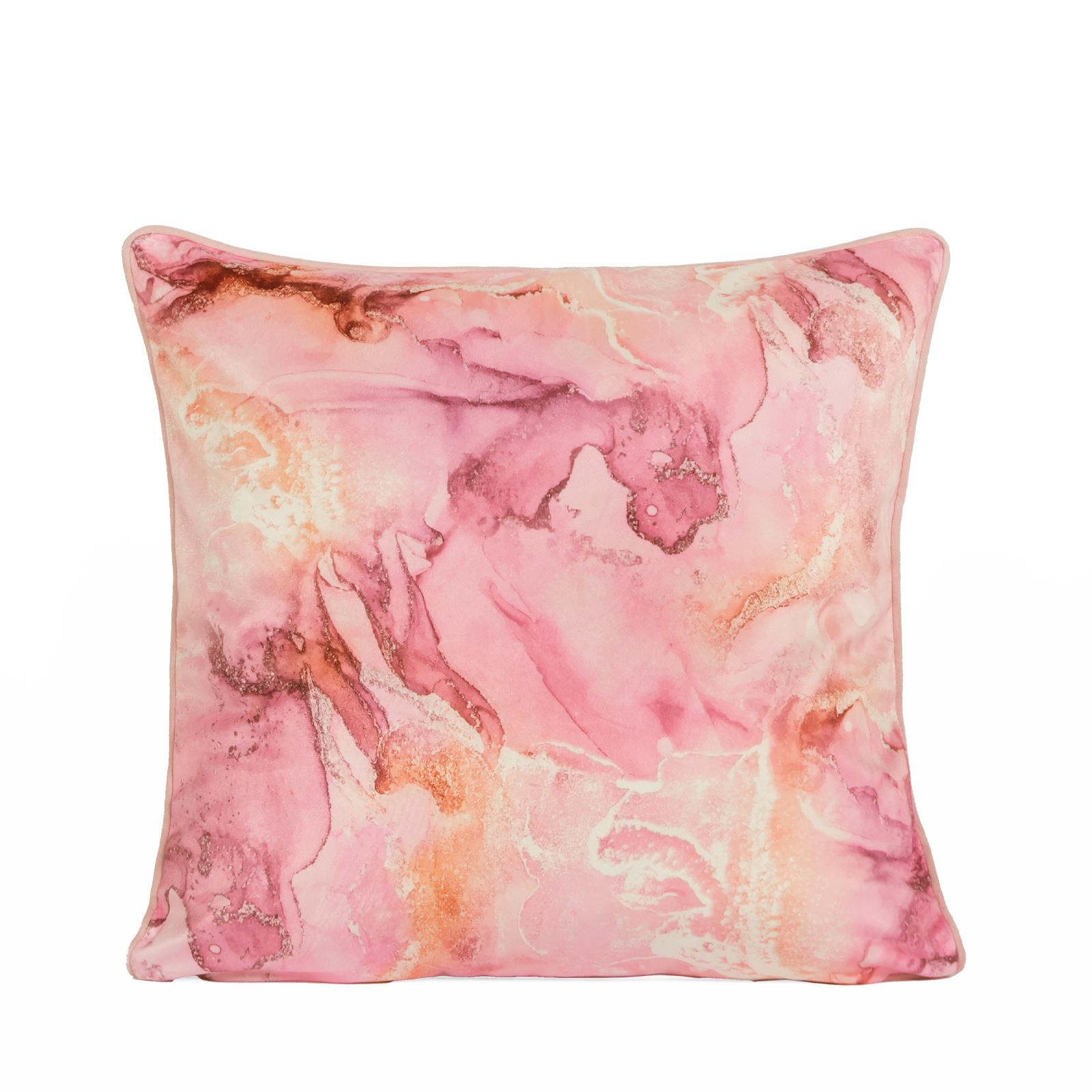 Matte Velvet Cushion Covers Marble Pack of 2/4 Plump Filled Pads Home Decor Set - Picture 6 of 47