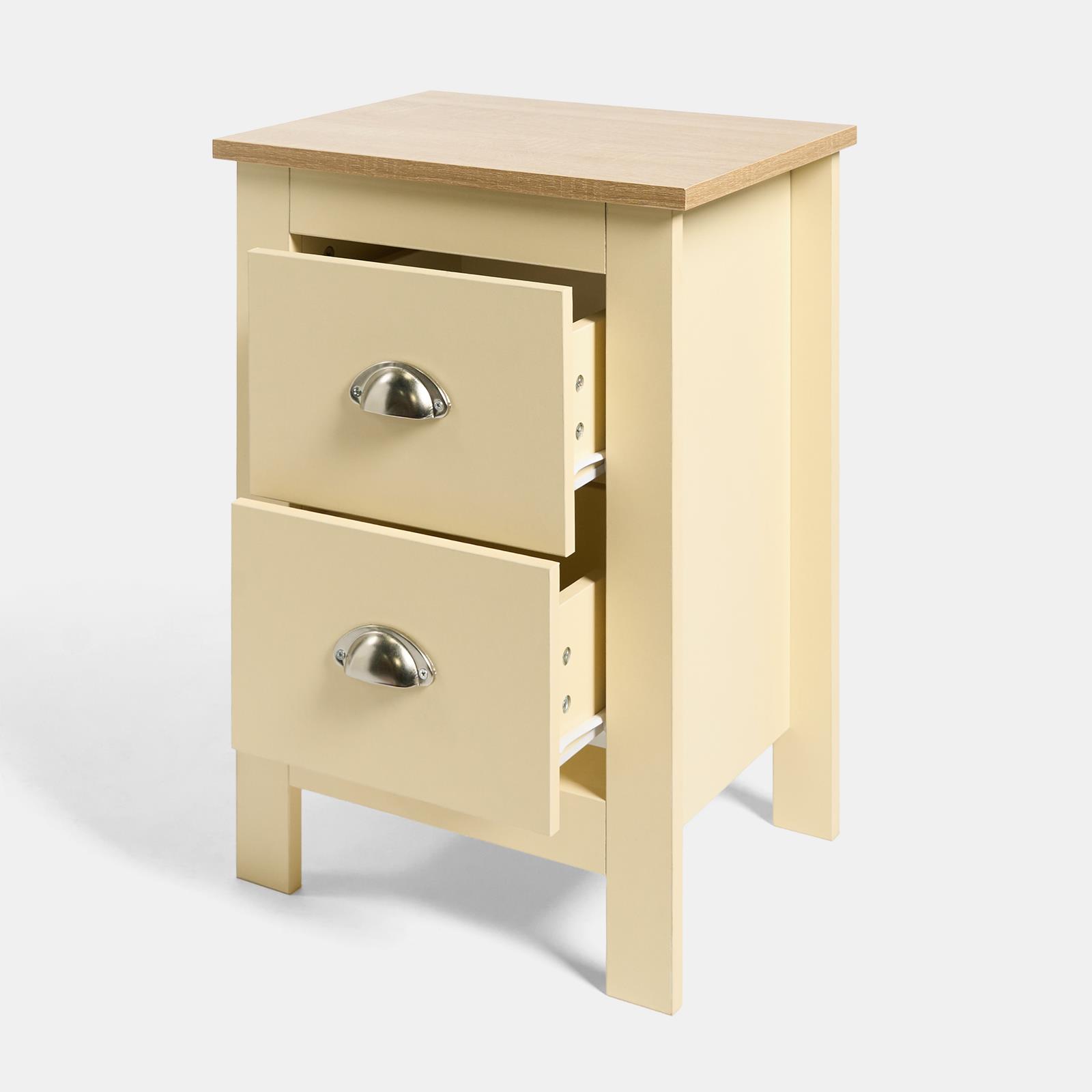 OHS Chicago Bedside Table 2/3 Drawer Hallway Cabinet Nightstand Unit Home Decor