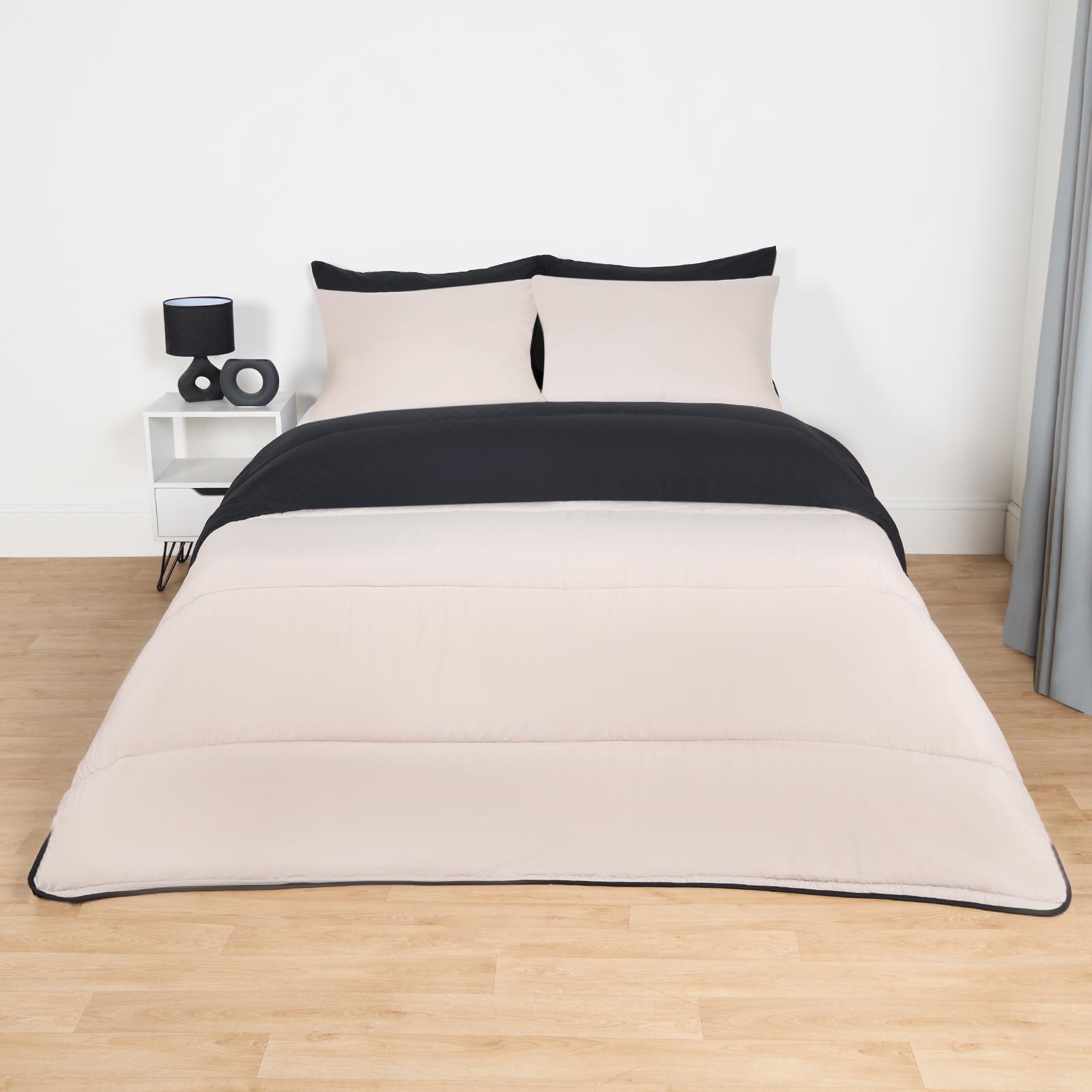 OHS Coverless Duvet & Pillowcase 10.5 Tog Bedding Set Easy Care Reversible
