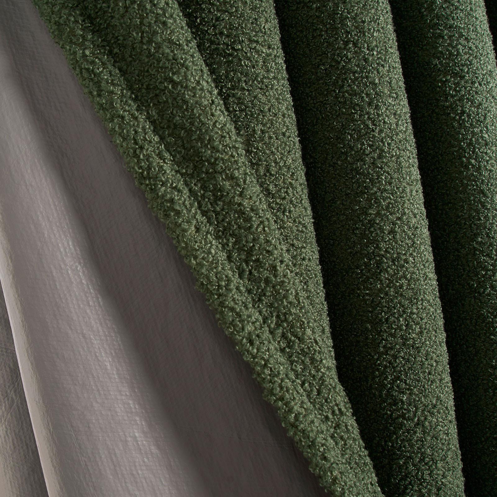 OHS Boucle Eyelet Curtains Blackout Pair Ready Made Ring Top Energy Saving