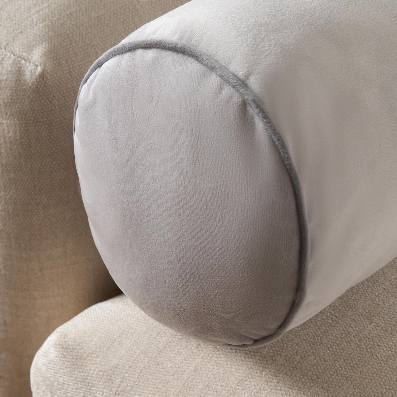 Bolster Cushion Matte Velvet Filled Bedroom Sofa Plump Decorative Scatter Pillow - Picture 22 of 25