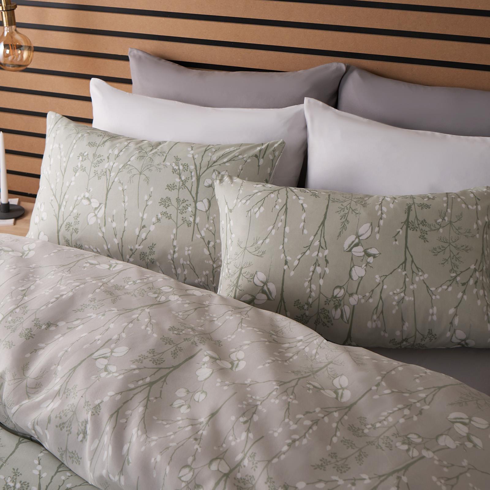 OHS Willow Branch Bedding Set Microfibre Duvet Cover with Pillowcase