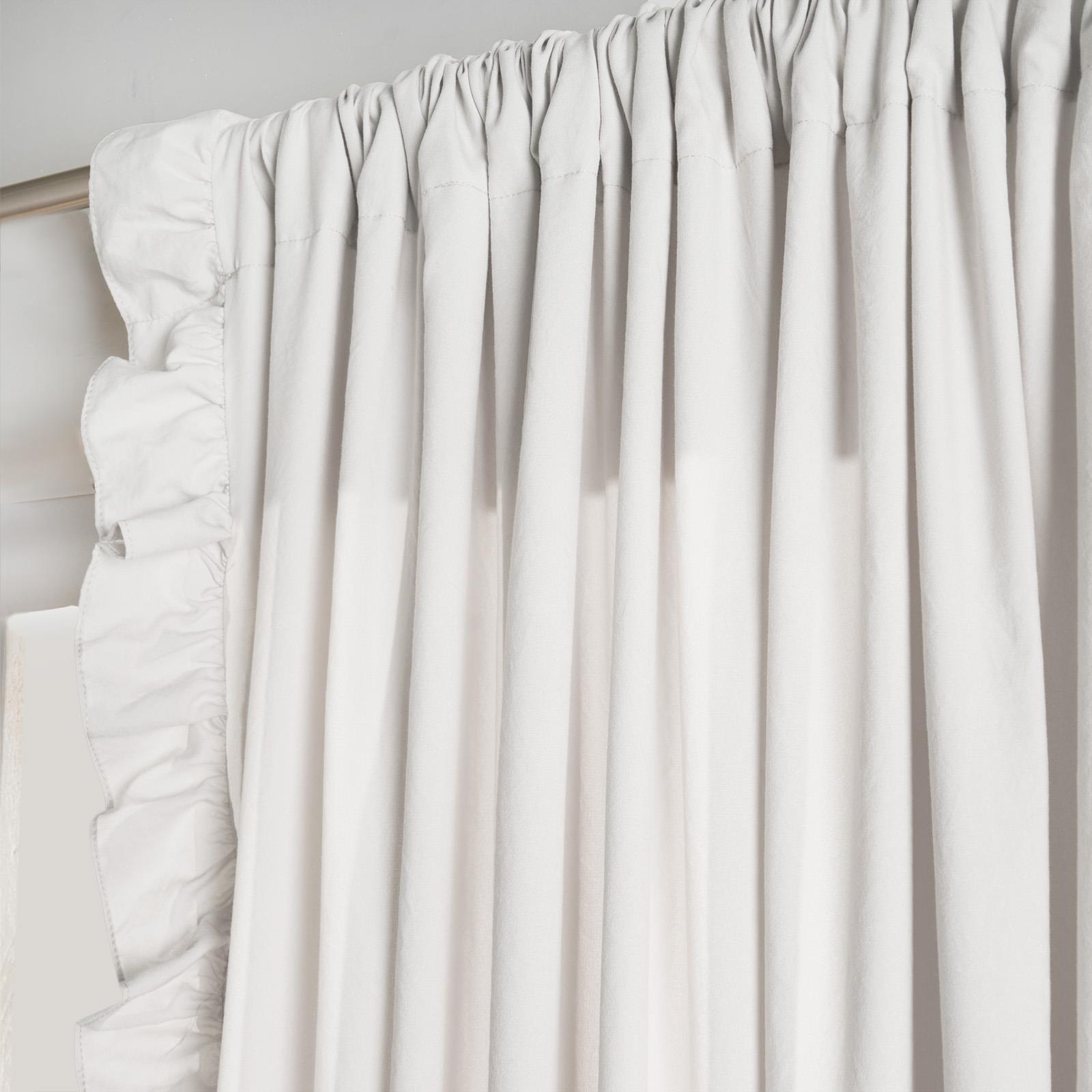 Frill Voile Net Curtains 2 Window Panels Sheer Rod Slot Top Textured Pair Set