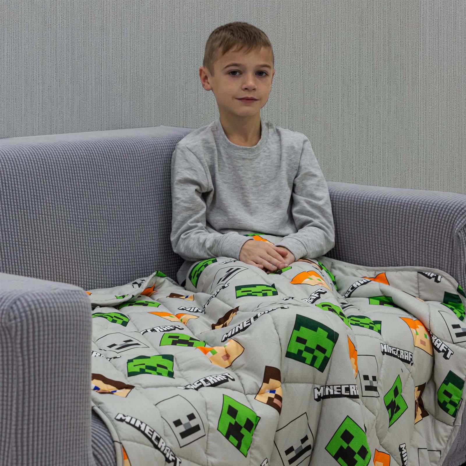 OHS Minecraft Kids Weighted Blanket Relief Sleep Throw - 100 x 150cm - 3kg