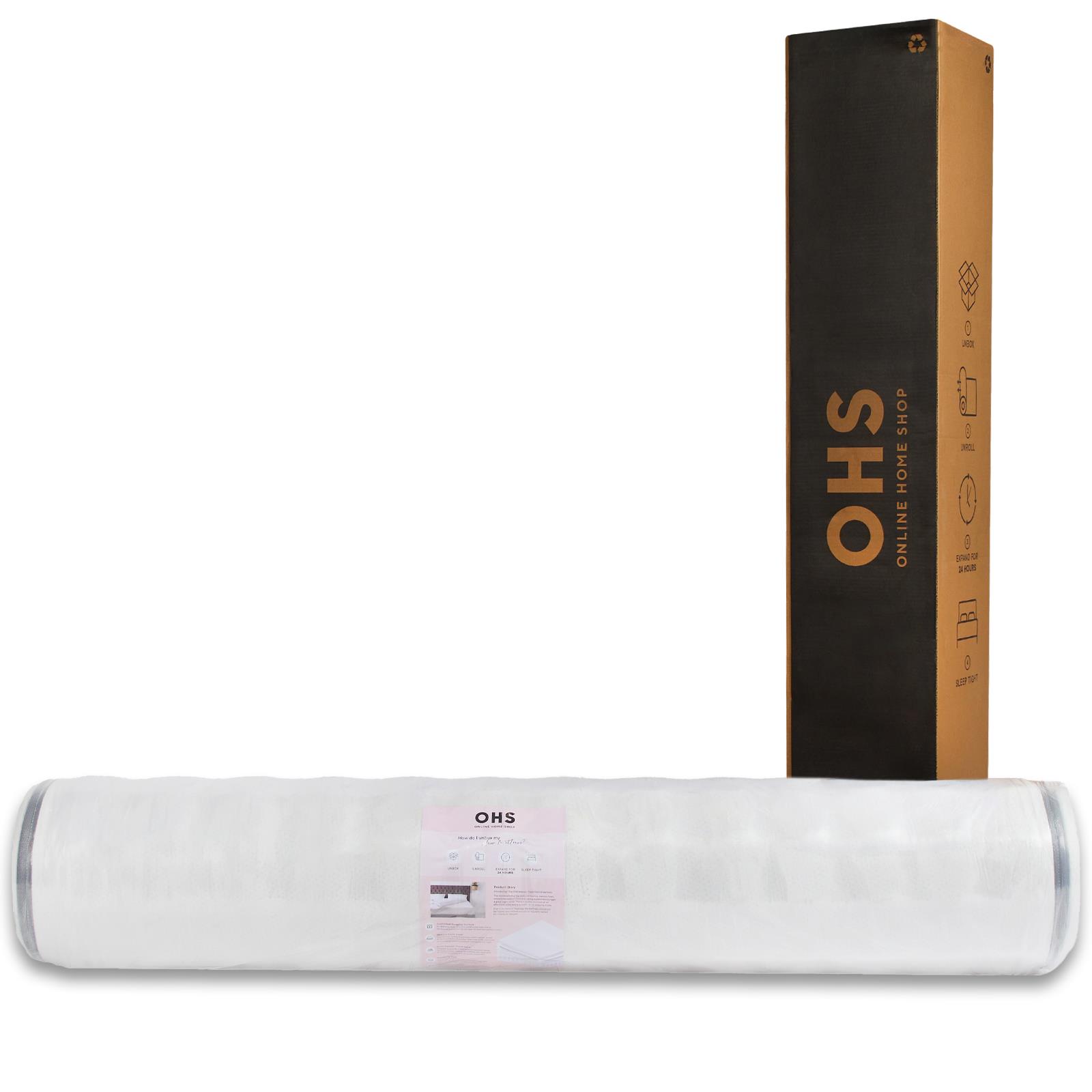 OHS Memory Foam Mattress Sprung Extra Comfort Deep Bed 3FT 4FT Double King