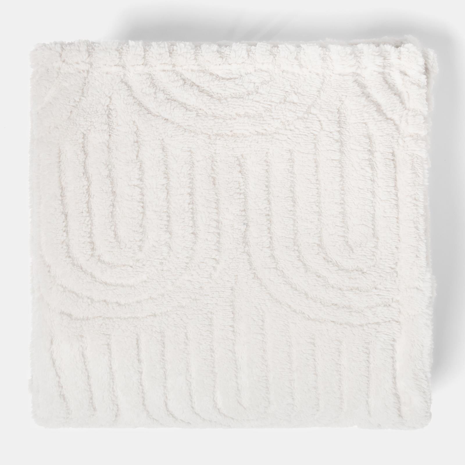 OHS Tufted Arches Throw Teddy Fleece Blanket Winter Soft Warm Bedspread
