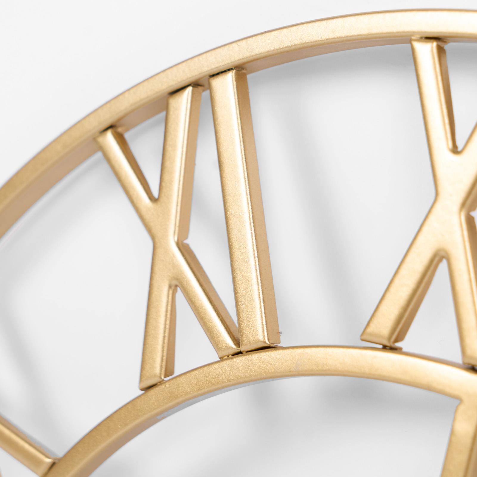 Large Wall Clock Roman Numerals Skeleton Big Open Round Face Living Room Kitchen - Picture 15 of 23